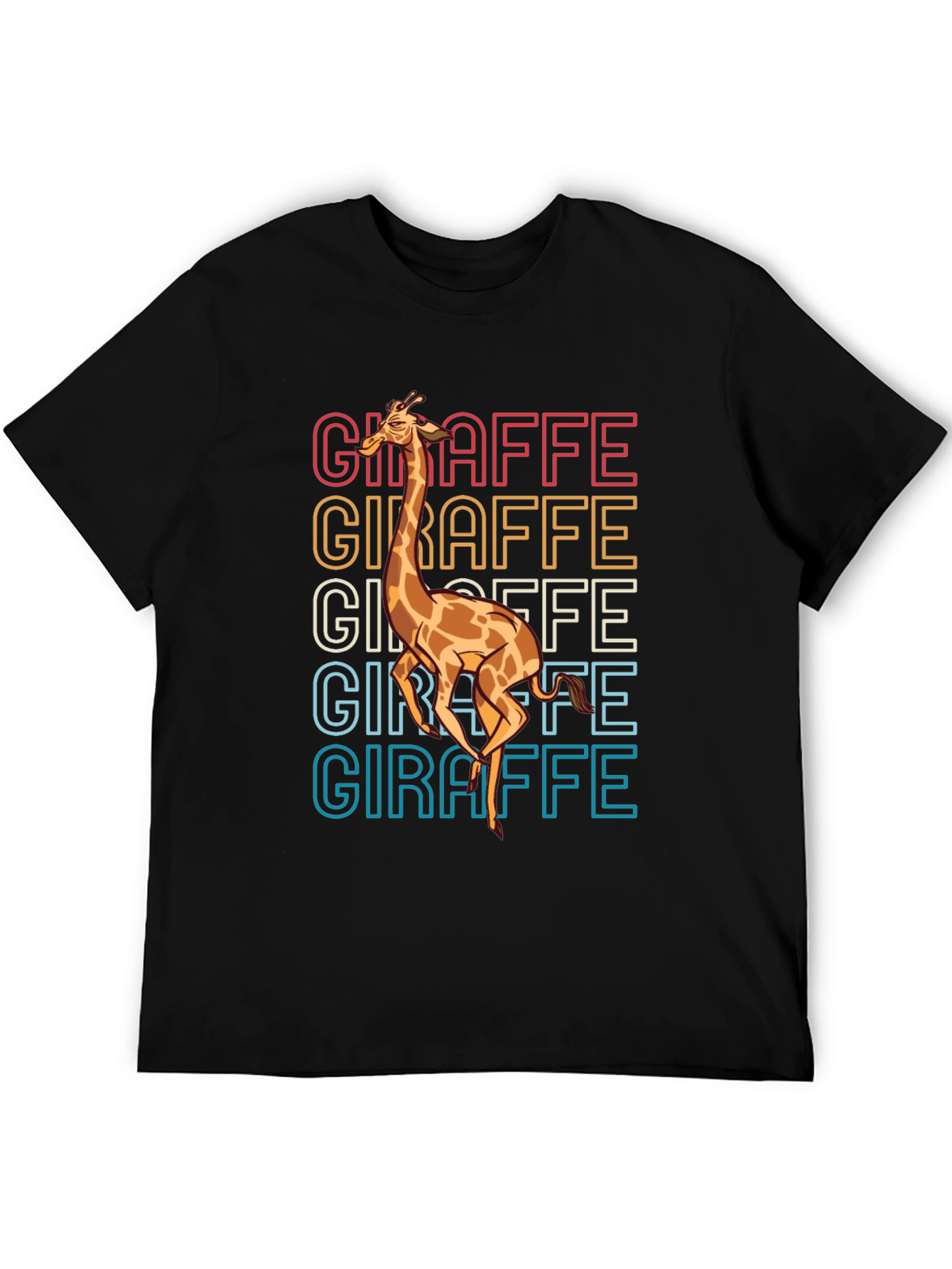 Retro Giraffe Graphic Tee - Cool Animal Lover Shirt
