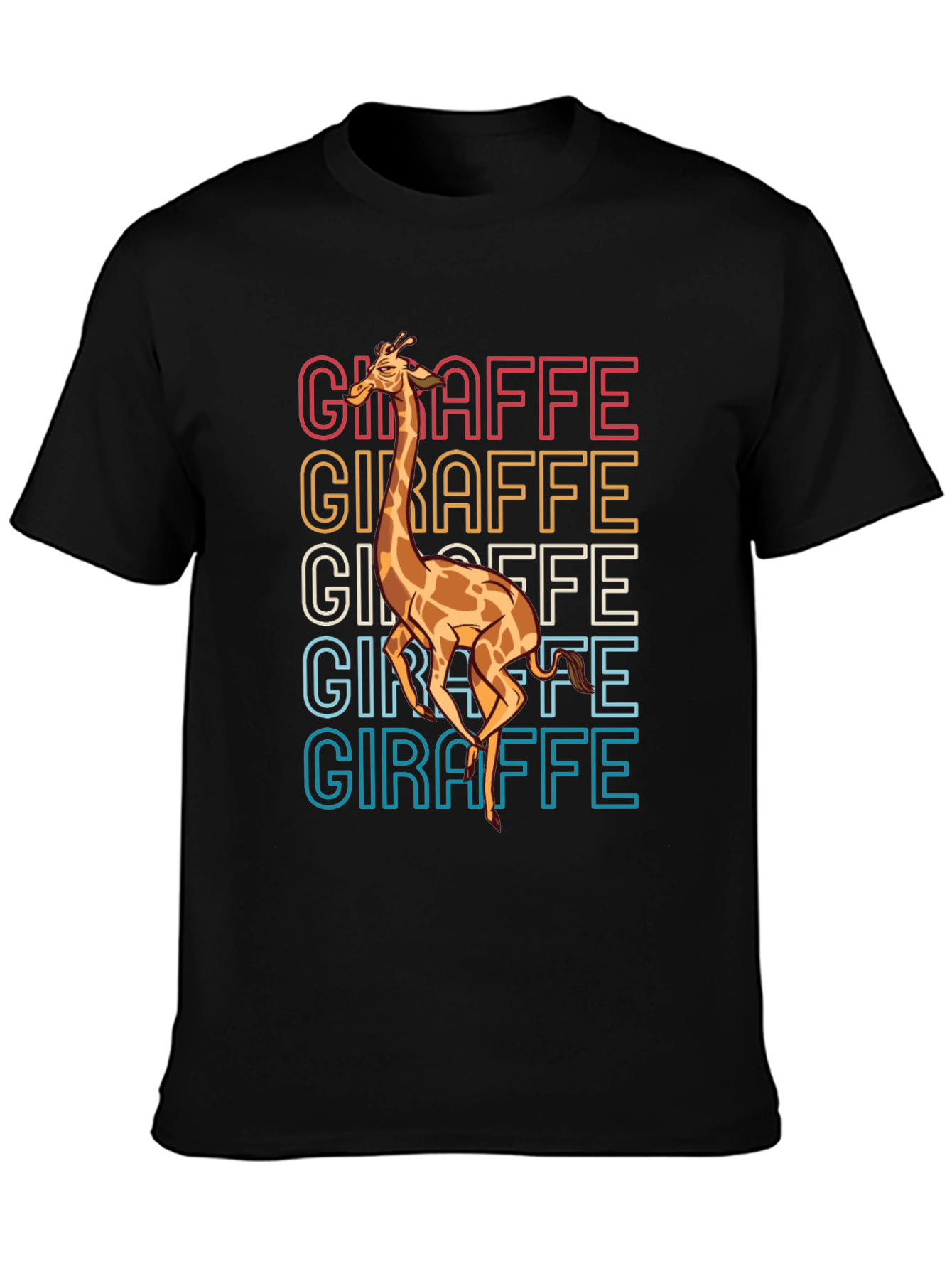 Retro Giraffe Graphic Tee - Cool Animal Lover Shirt