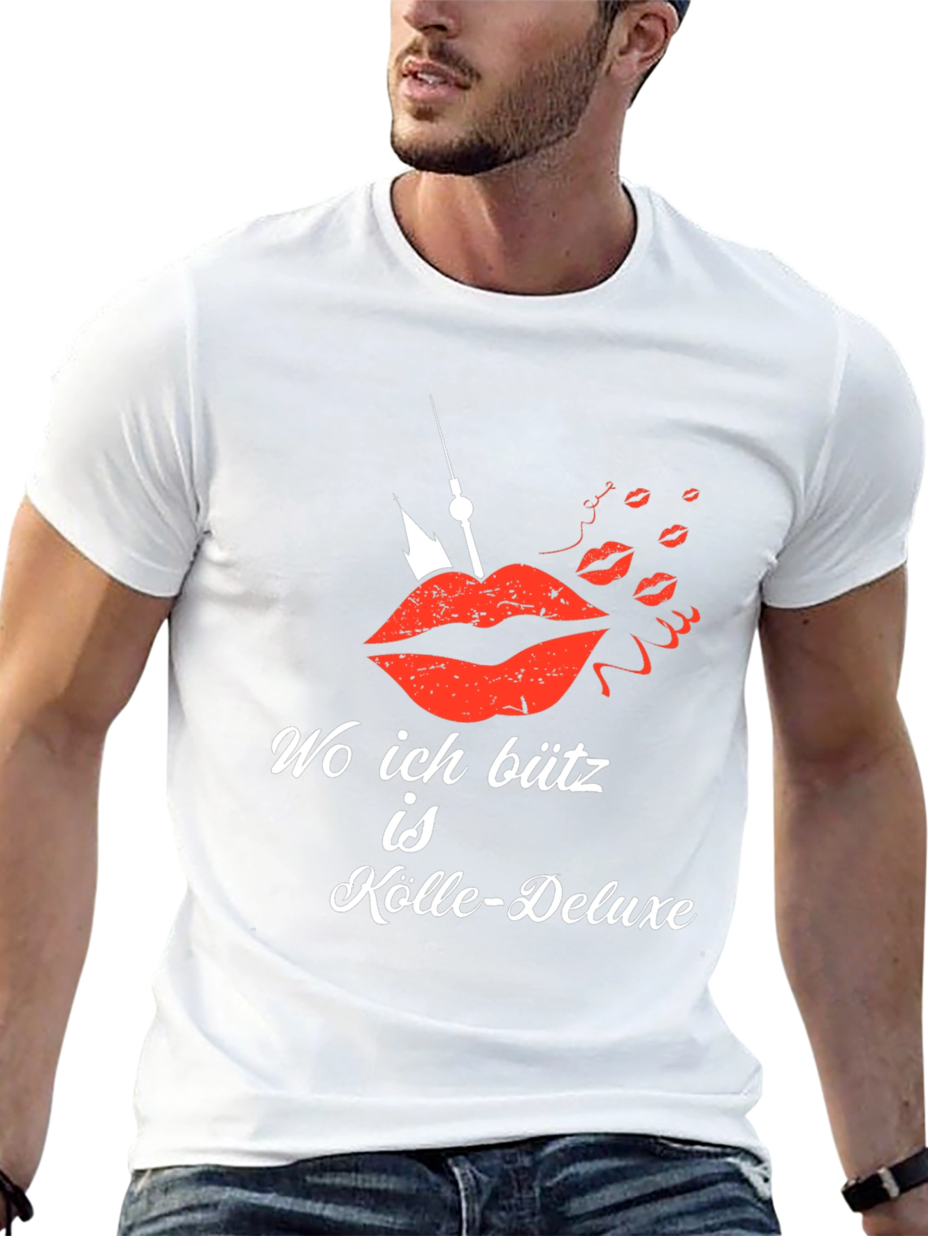 Wo ich bütz is Kölle-Deluxe Mens T-Shirt