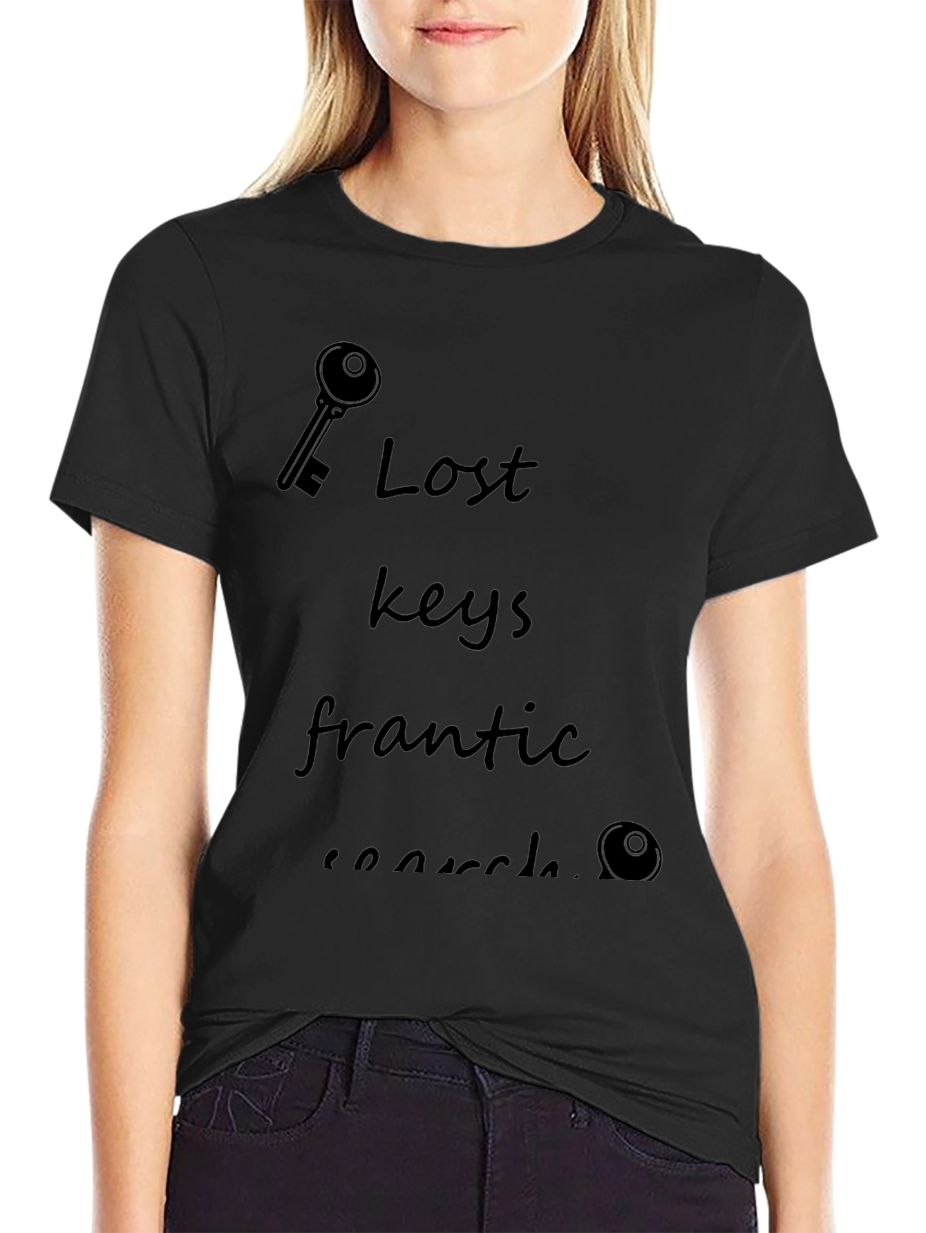 Lost Keys T-Shirt - Frantic Searches Design