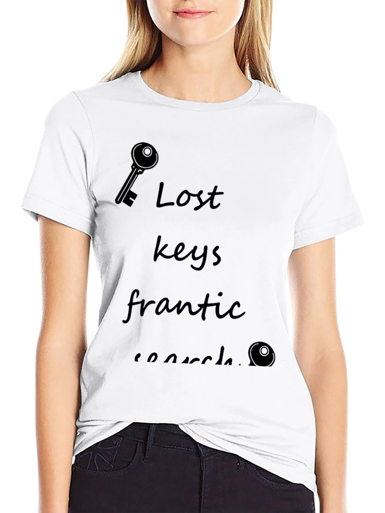 Lost Keys T-Shirt - Frantic Searches Design