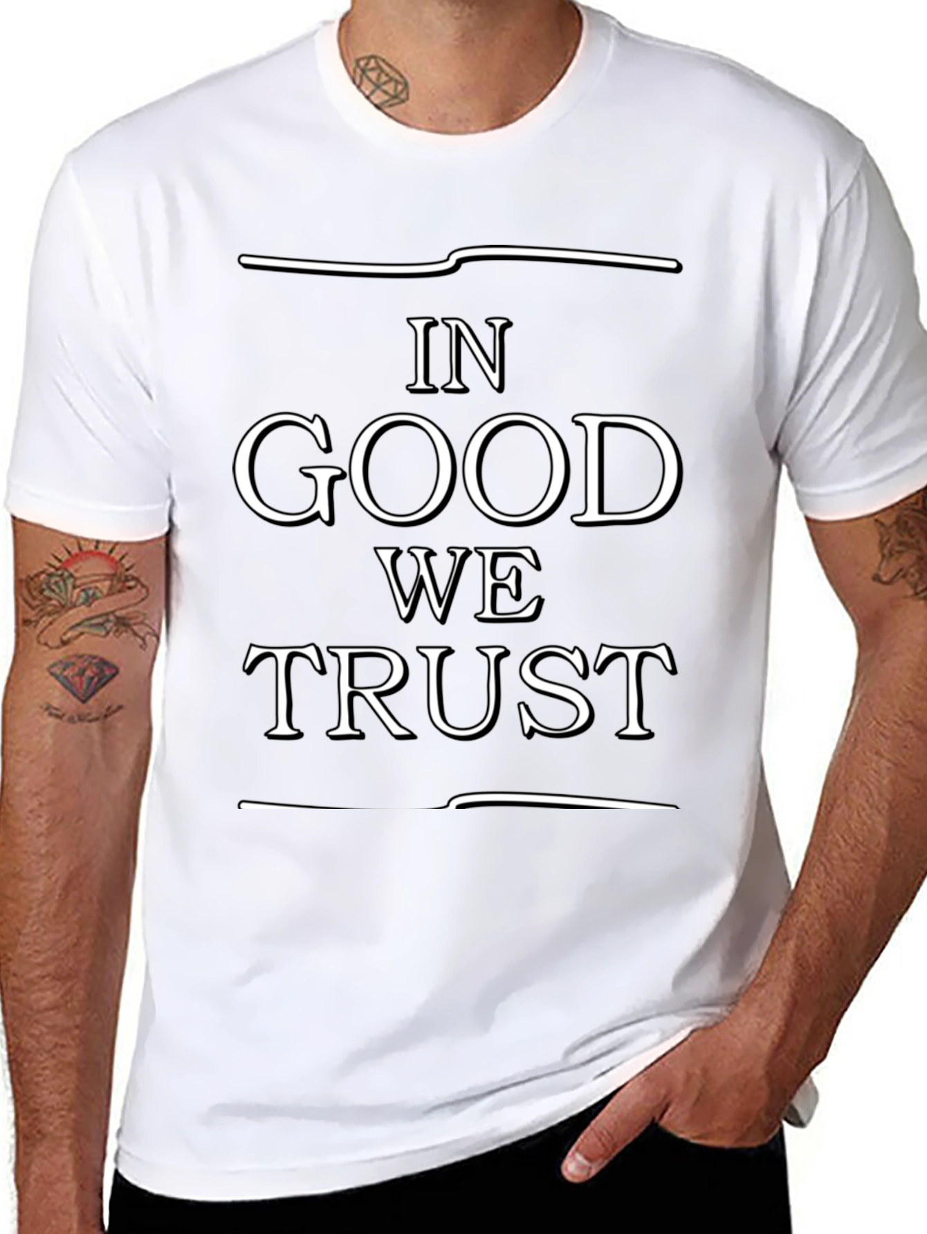 In Good We Trust Graphic Black T-Shirt