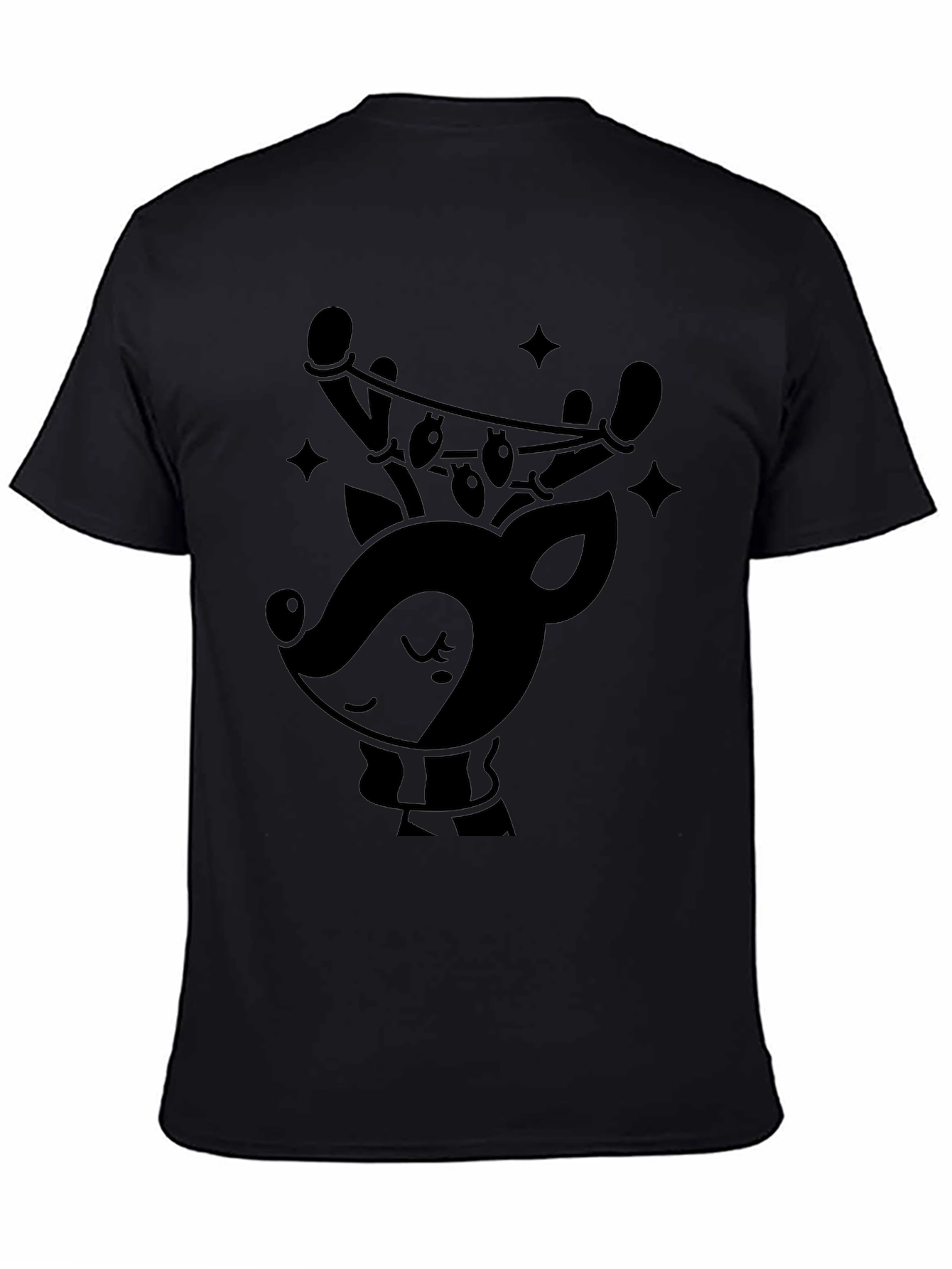 Festive Deer Graphic Tee - Holiday Season Style