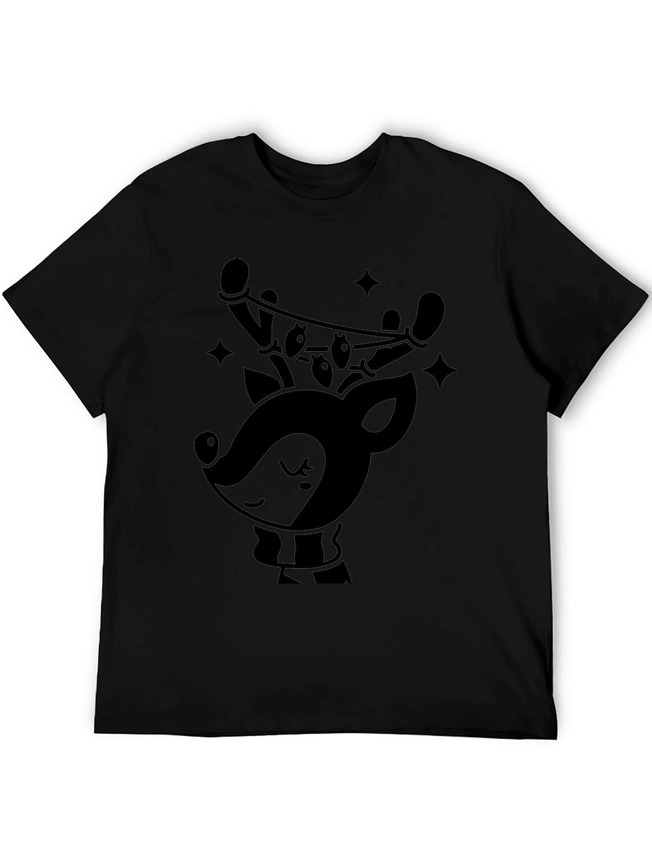 Festive Deer Graphic Tee - Holiday Season Style