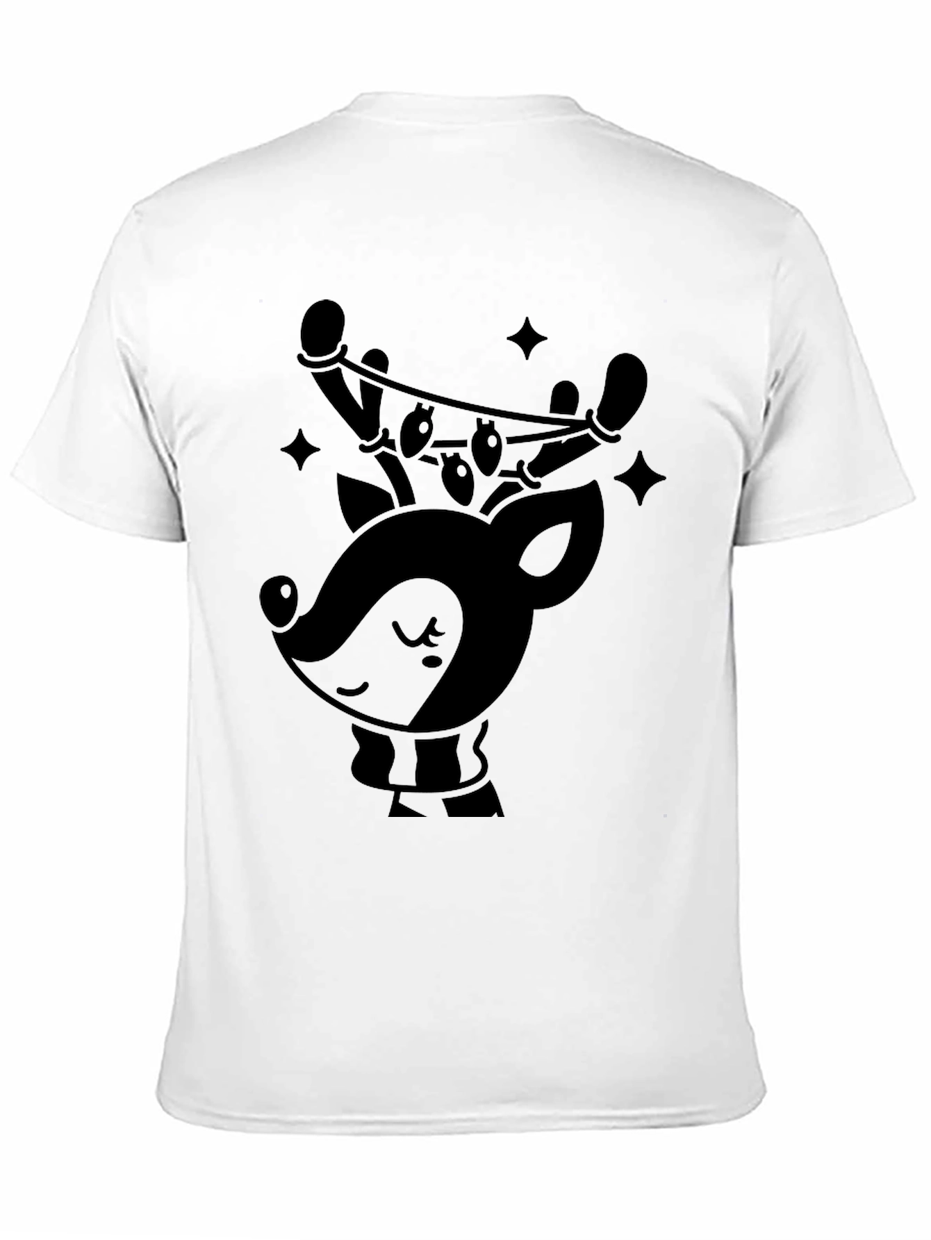 Festive Deer Graphic Tee - Holiday Season Style