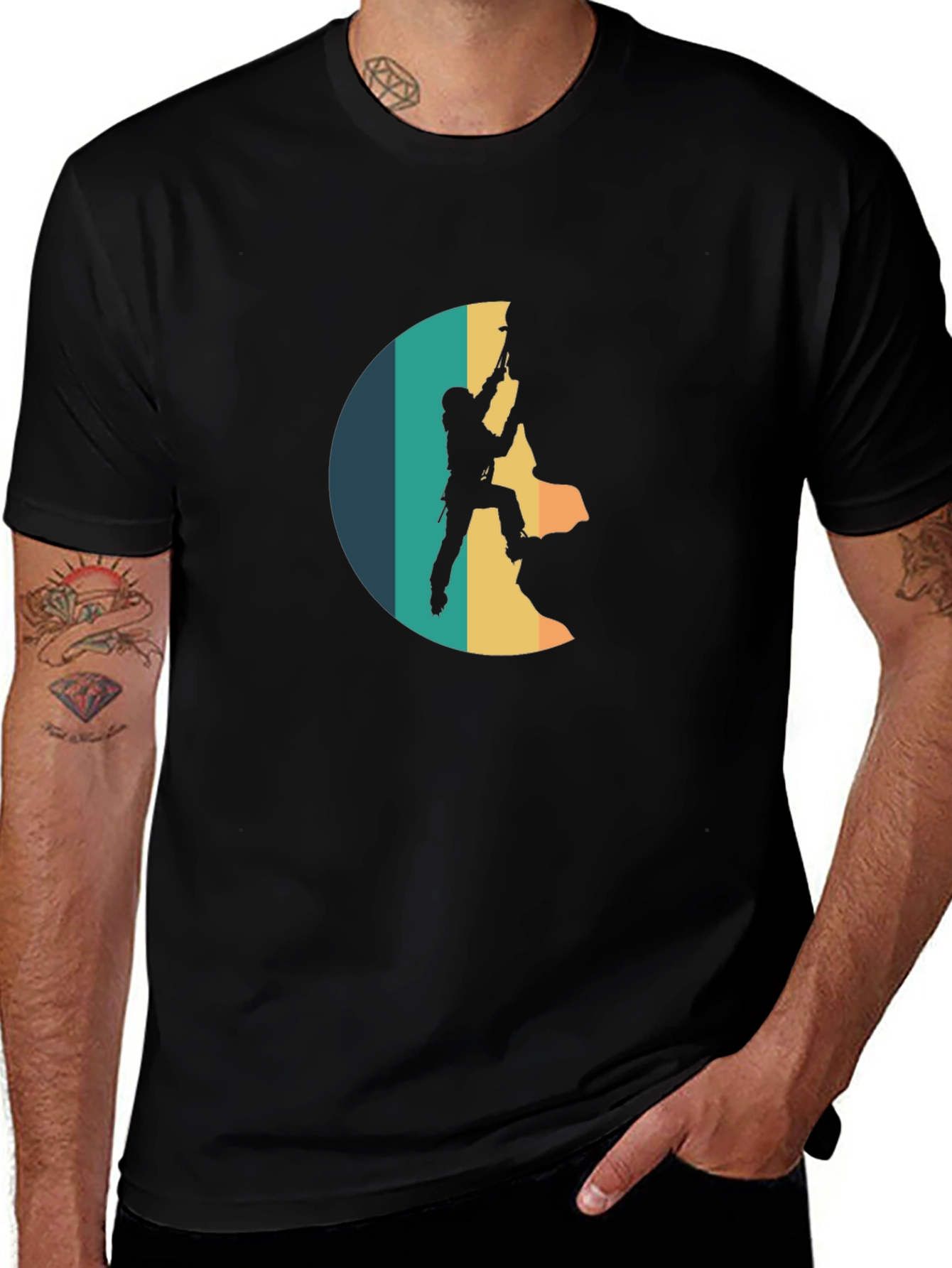 Climbing Retro Style T-Shirt