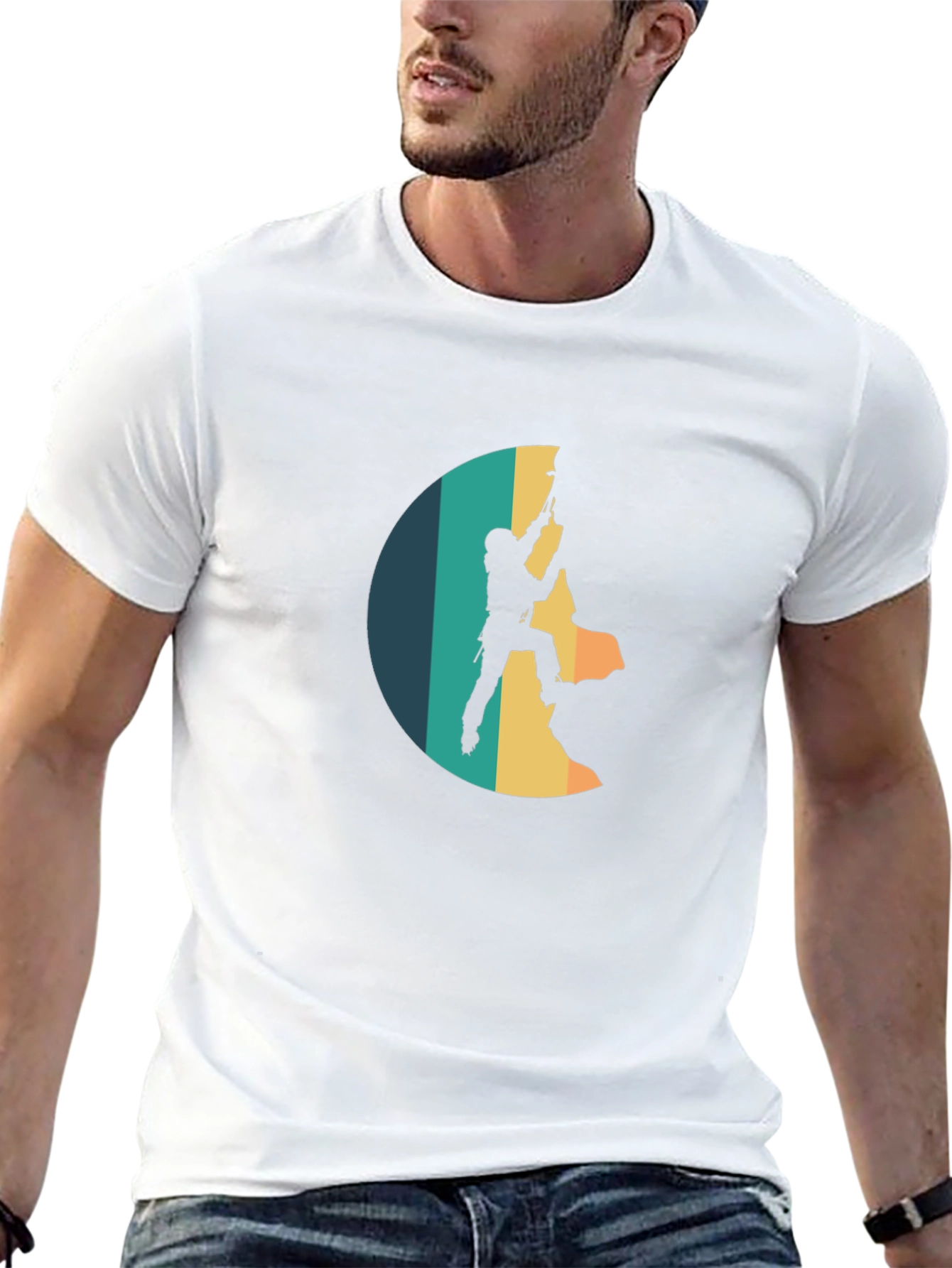 Climbing Retro Style T-Shirt