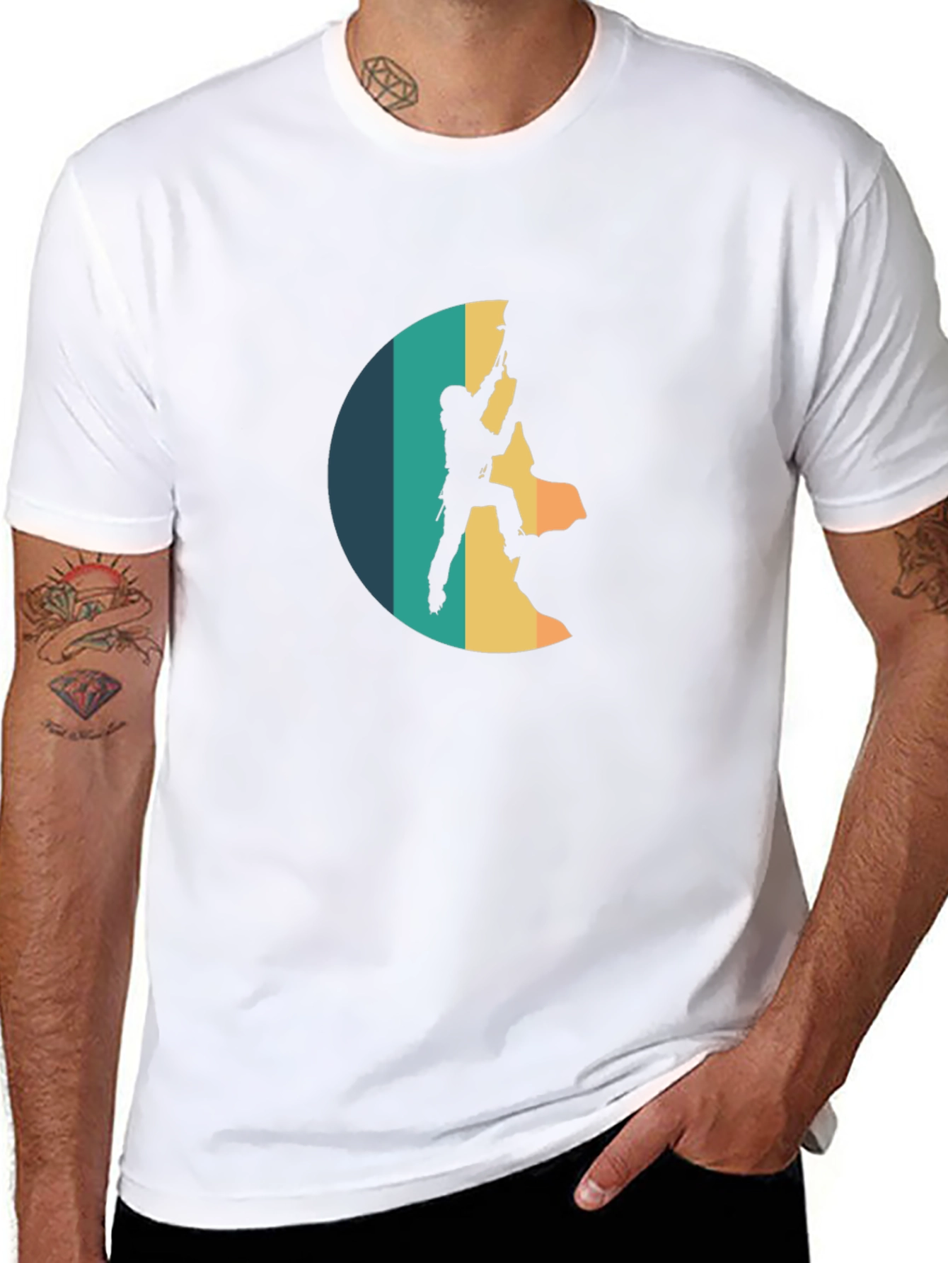 Climbing Retro Style T-Shirt