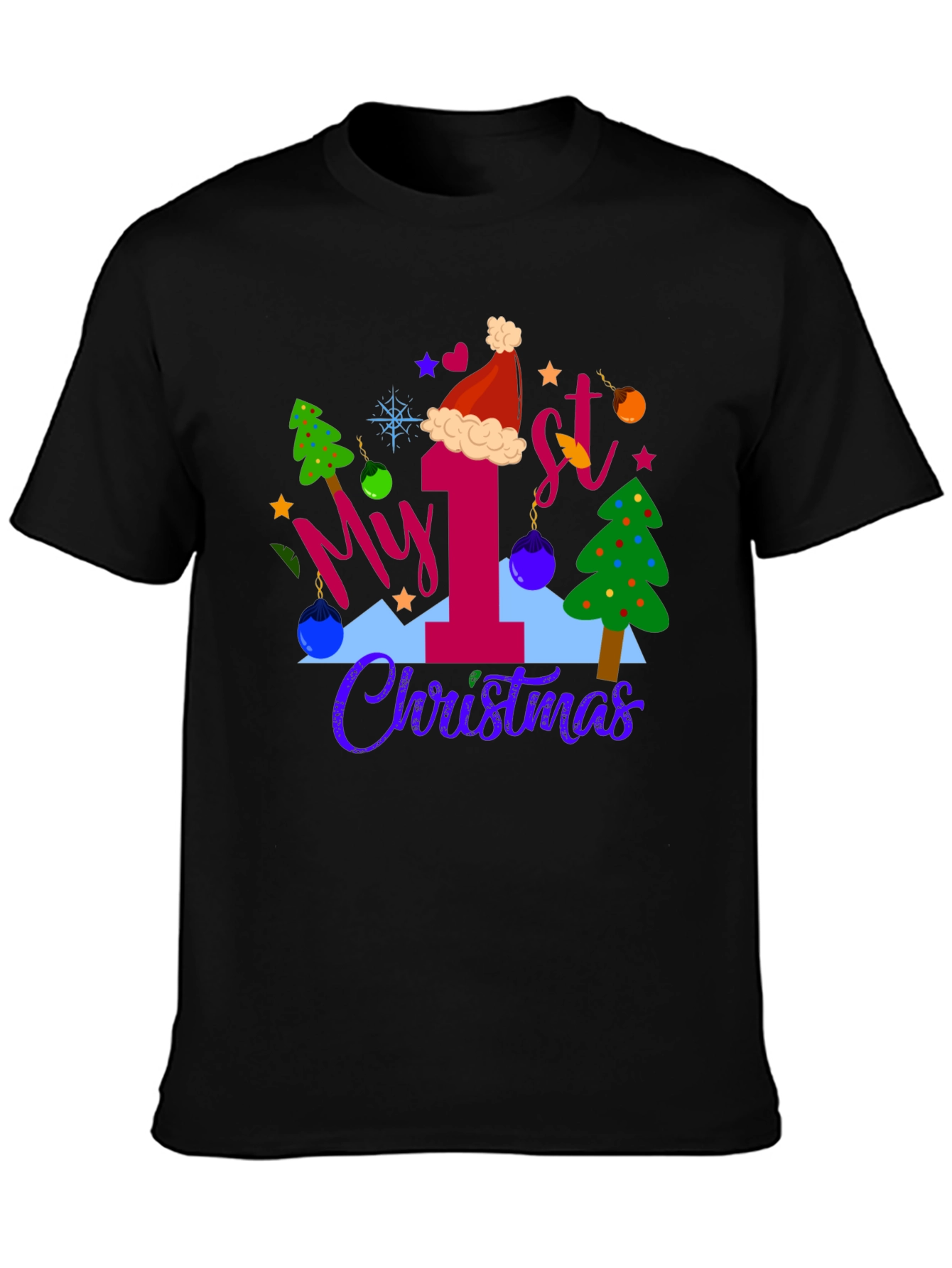 My 1st Christmas Black T-Shirt