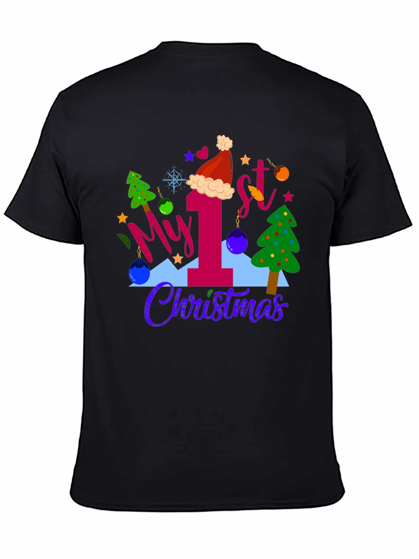 My 1st Christmas Black T-Shirt