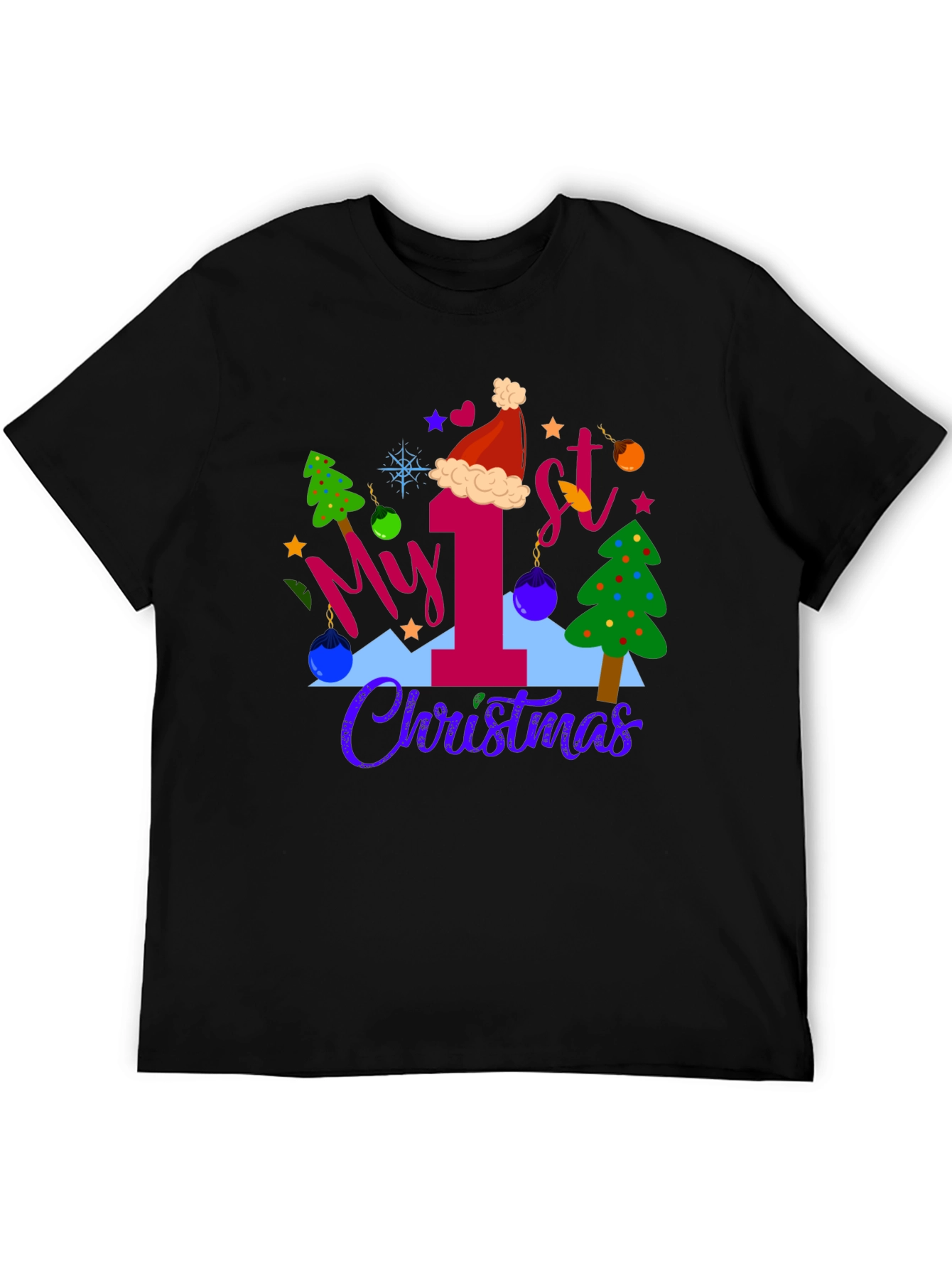 My 1st Christmas Black T-Shirt