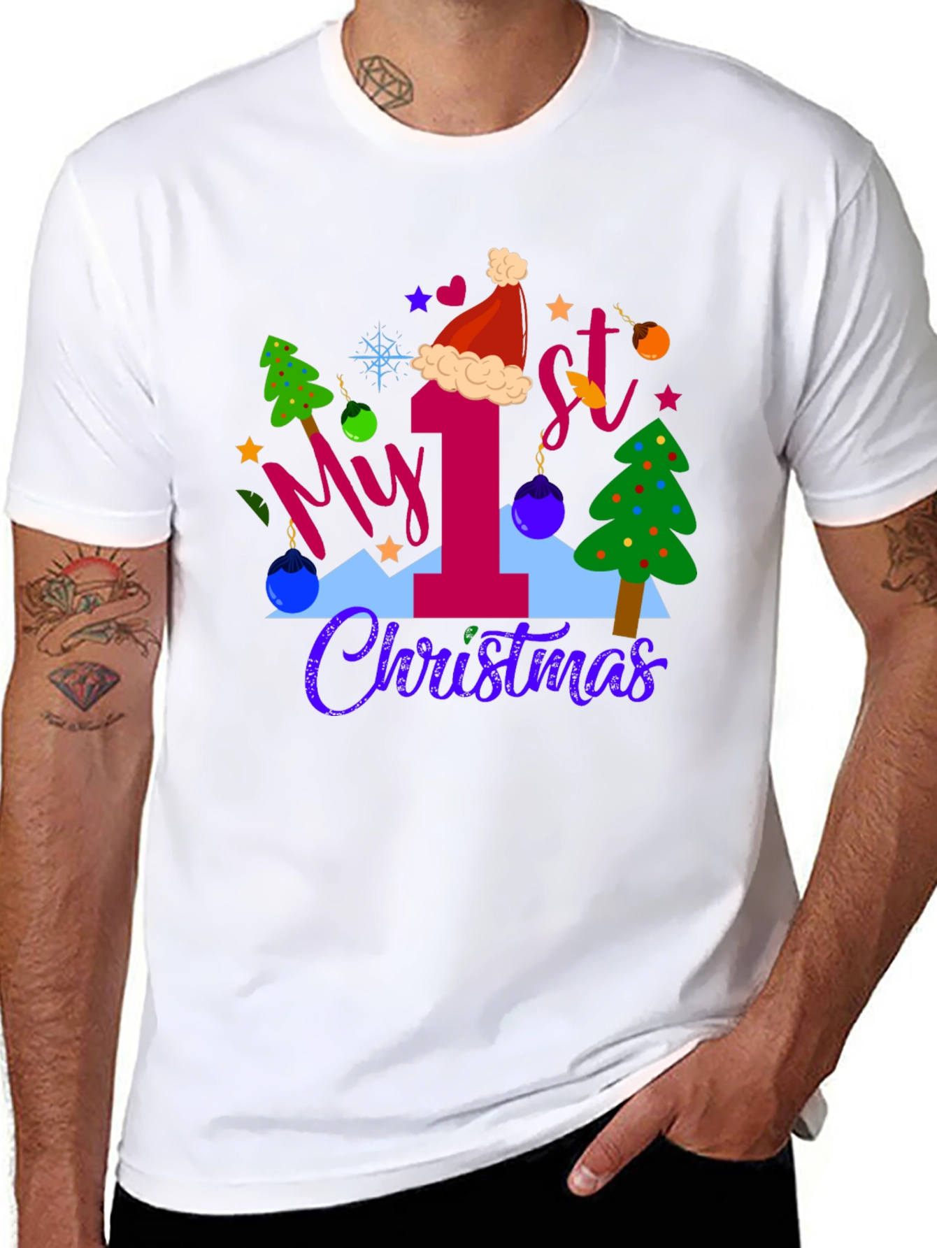 My 1st Christmas Black T-Shirt
