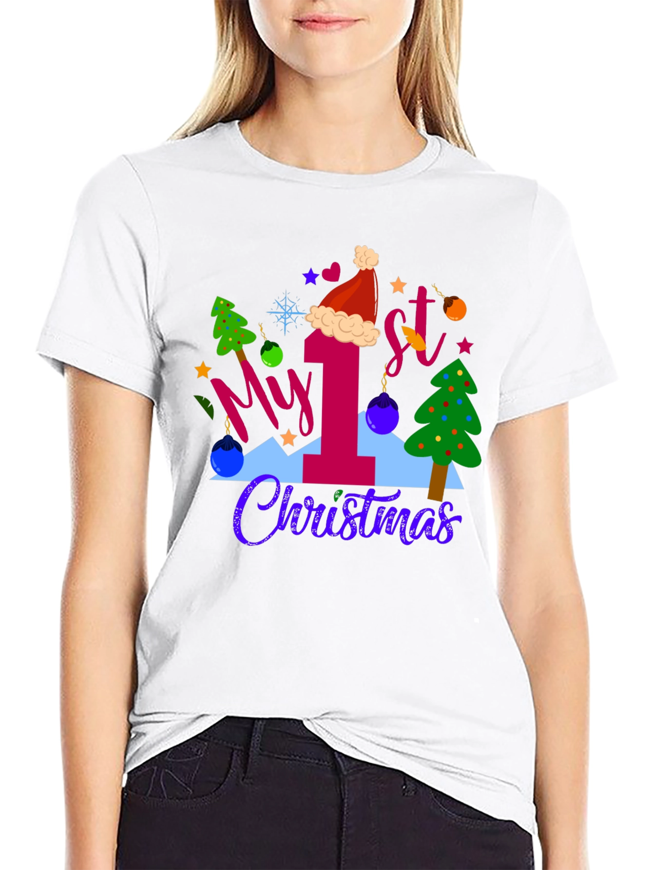 My 1st Christmas Black T-Shirt