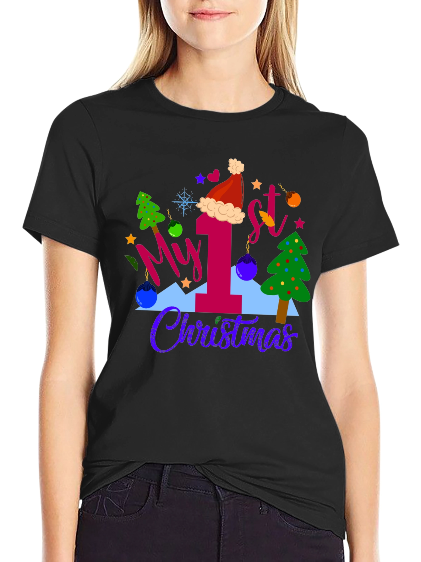 My 1st Christmas Black T-Shirt