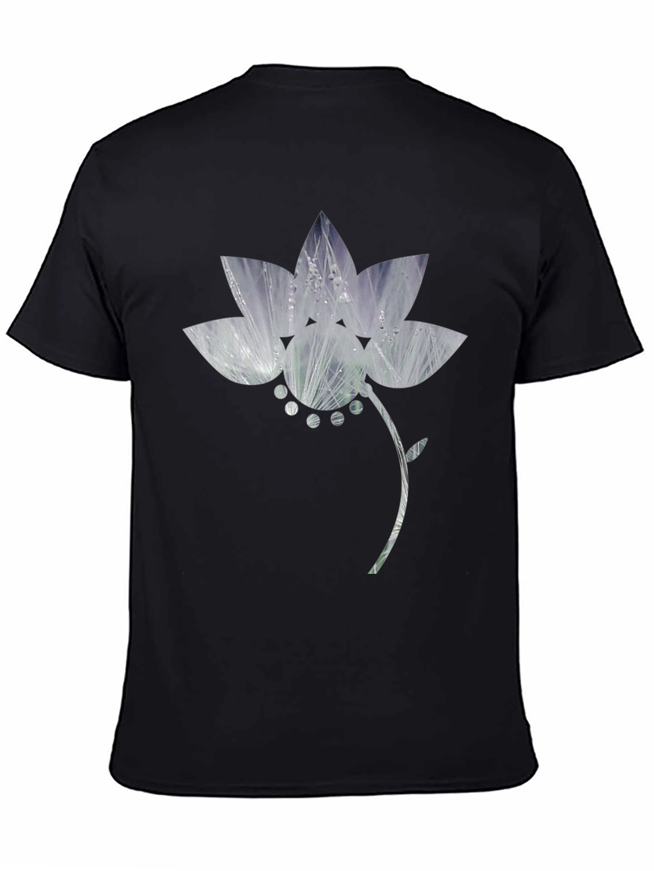Floral Graphic Print Black T-Shirt