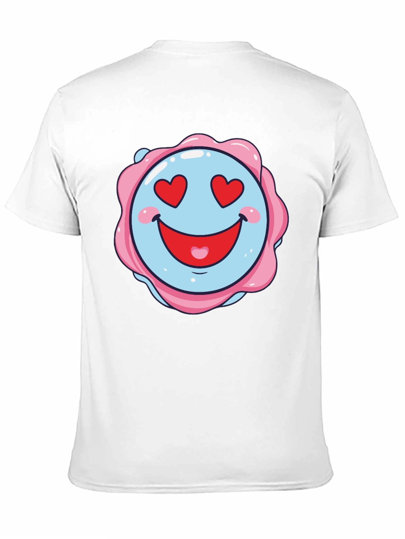 Love Heart Emoji Graphic Black T-Shirt