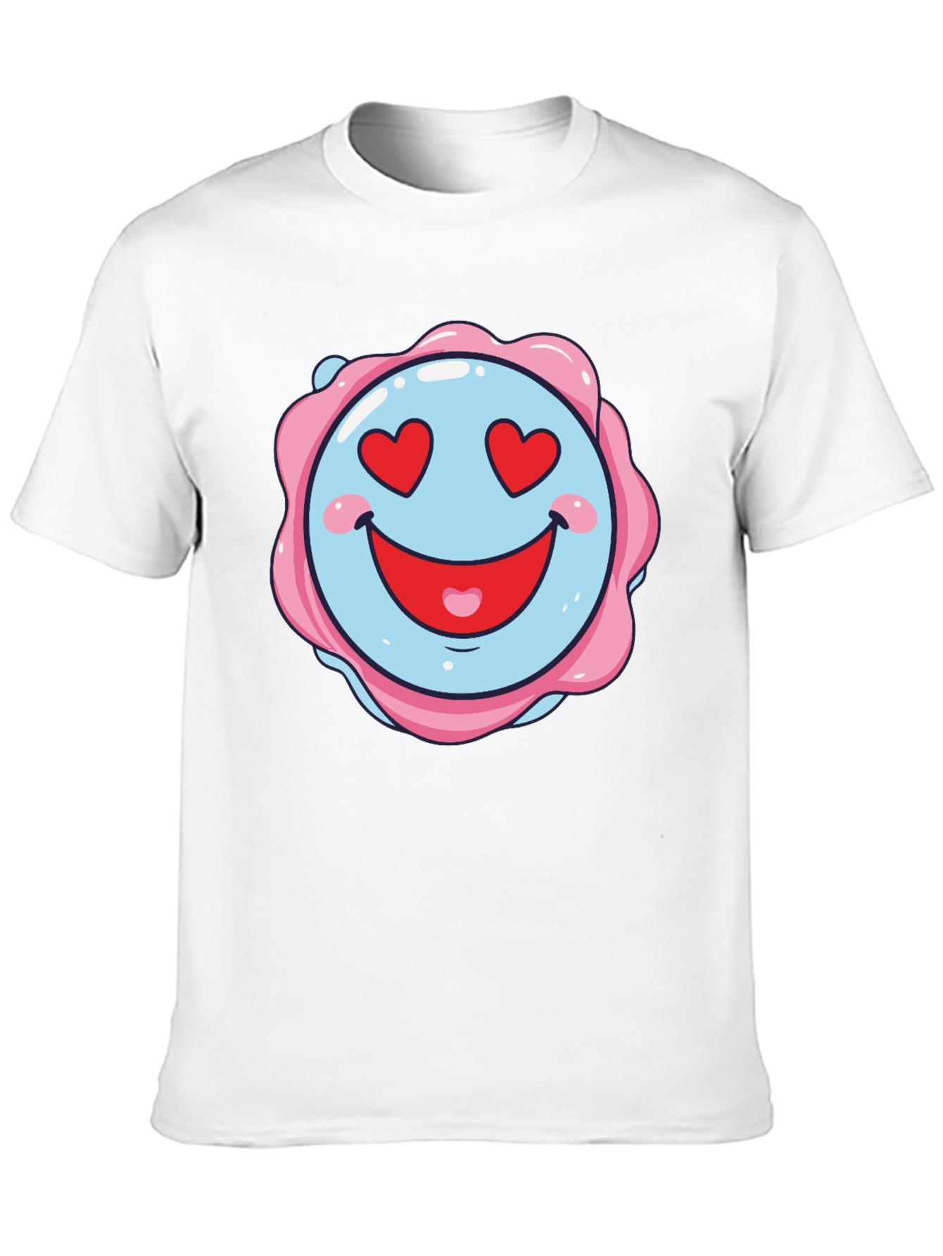 Love Heart Emoji Graphic Black T-Shirt
