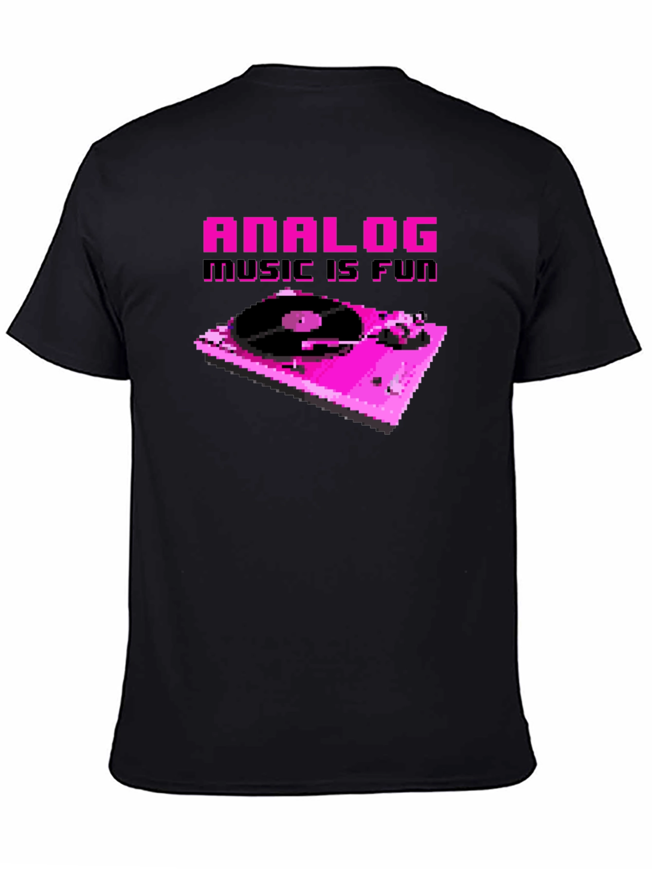 Analog Music is Fun Pixel Art T-Shirt