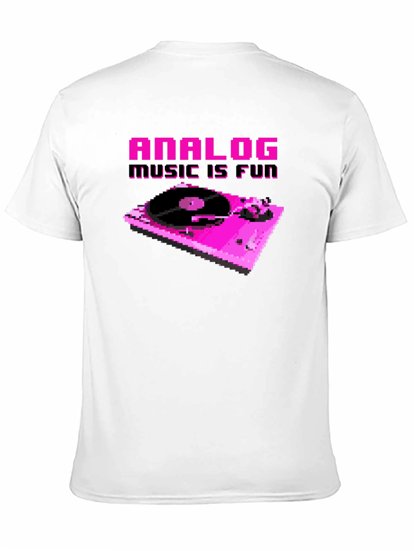 Analog Music is Fun Pixel Art T-Shirt