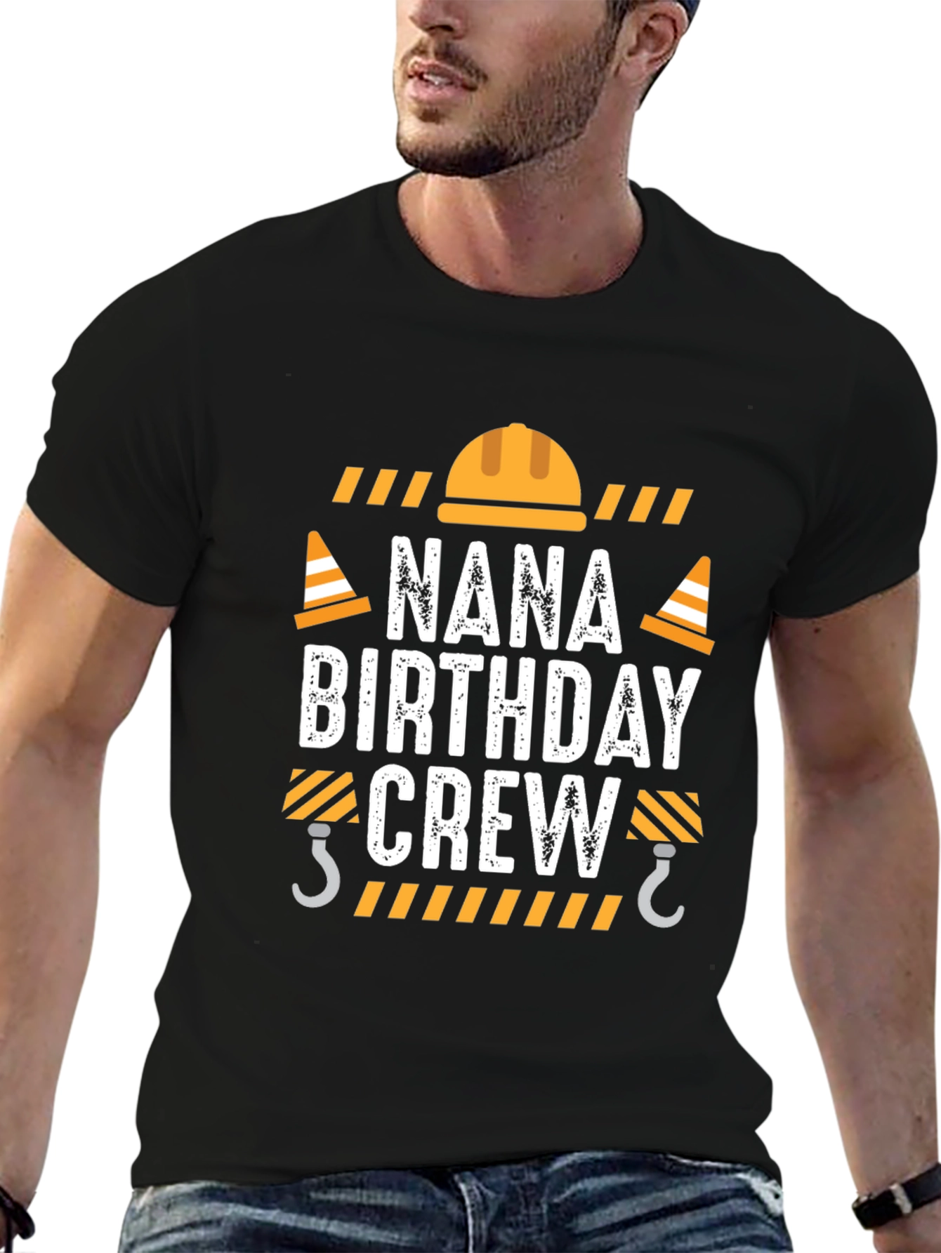 Nana Birthday Crew T-Shirt - Construction Theme