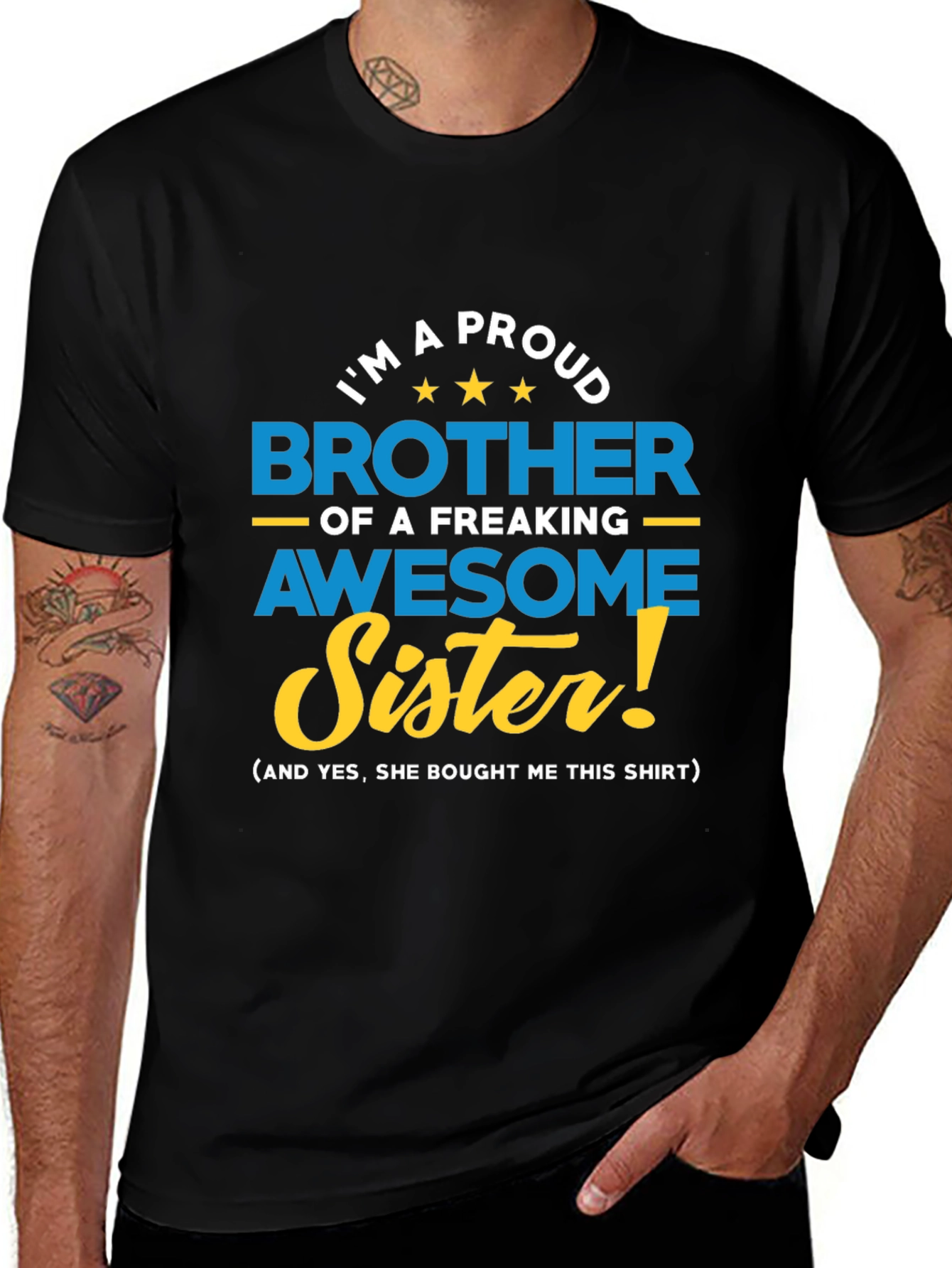 Proud Brother Awesome Sister Graphic Tee