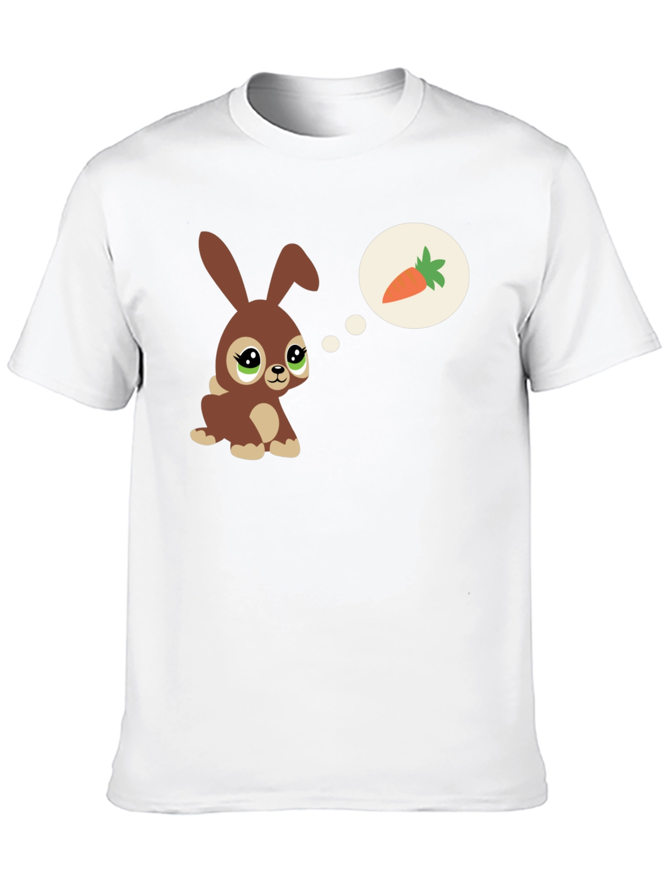 Cute Bunny Carrot Dream Black T-Shirt