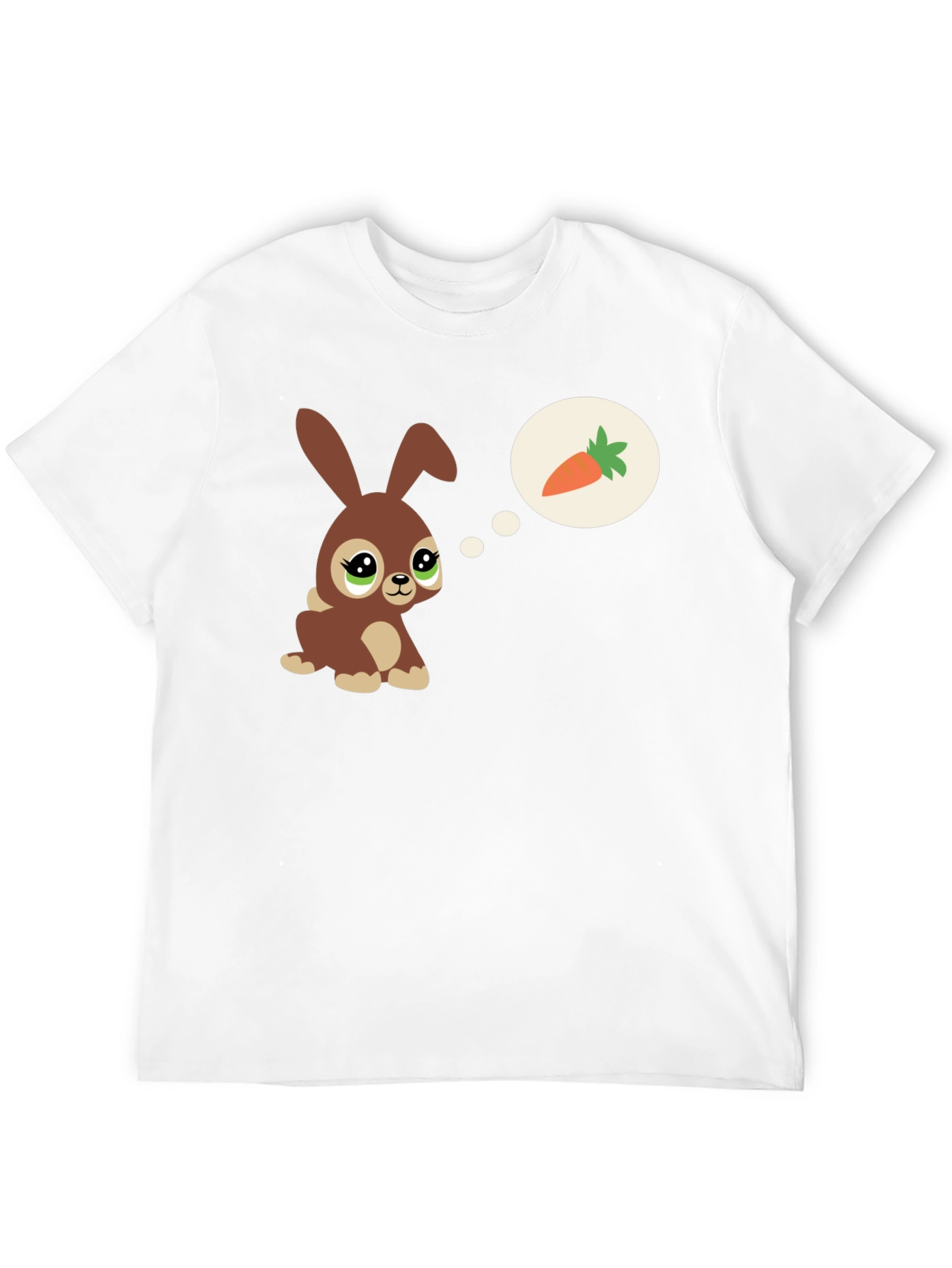 Cute Bunny Carrot Dream Black T-Shirt