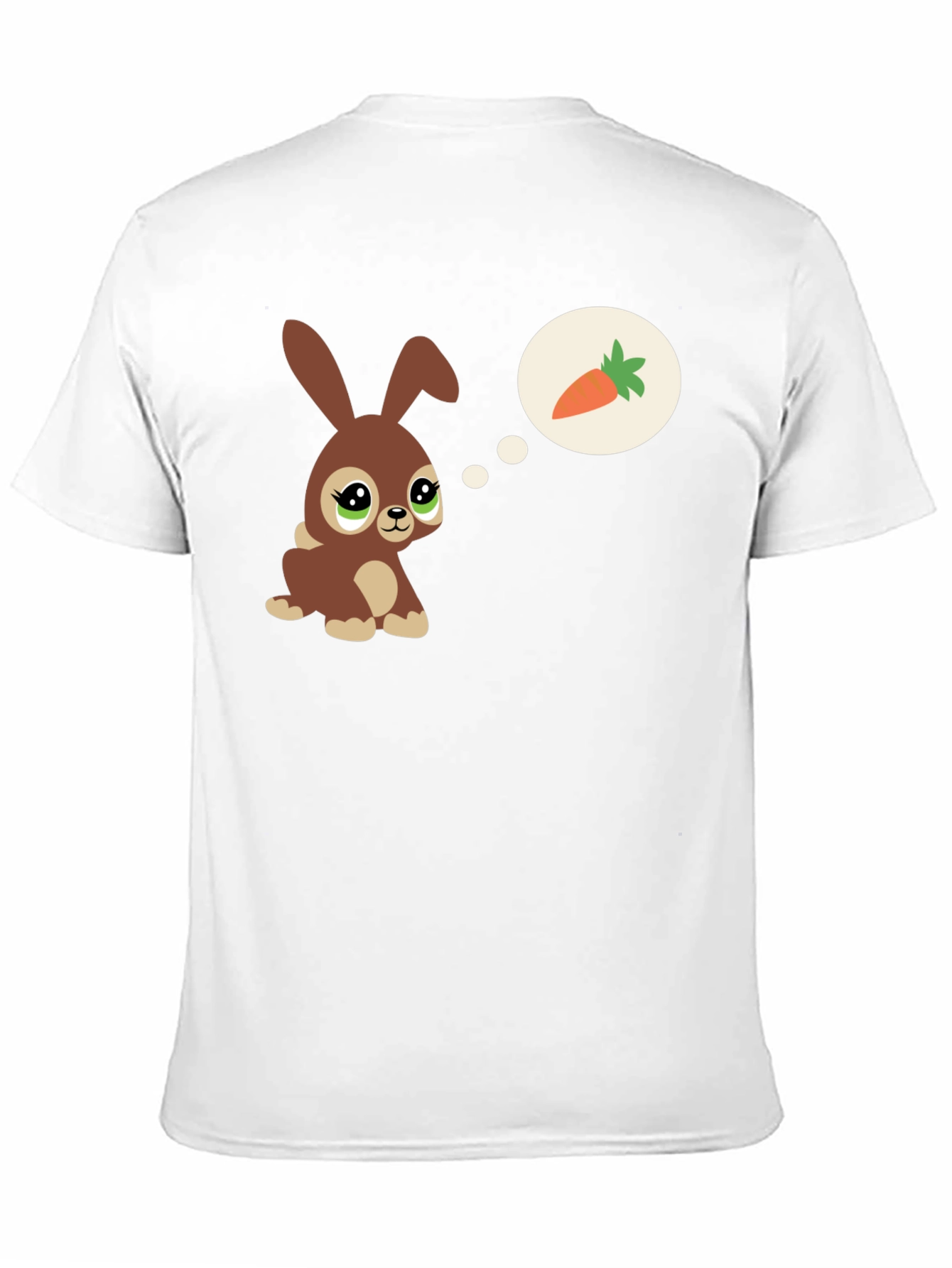 Cute Bunny Carrot Dream Black T-Shirt