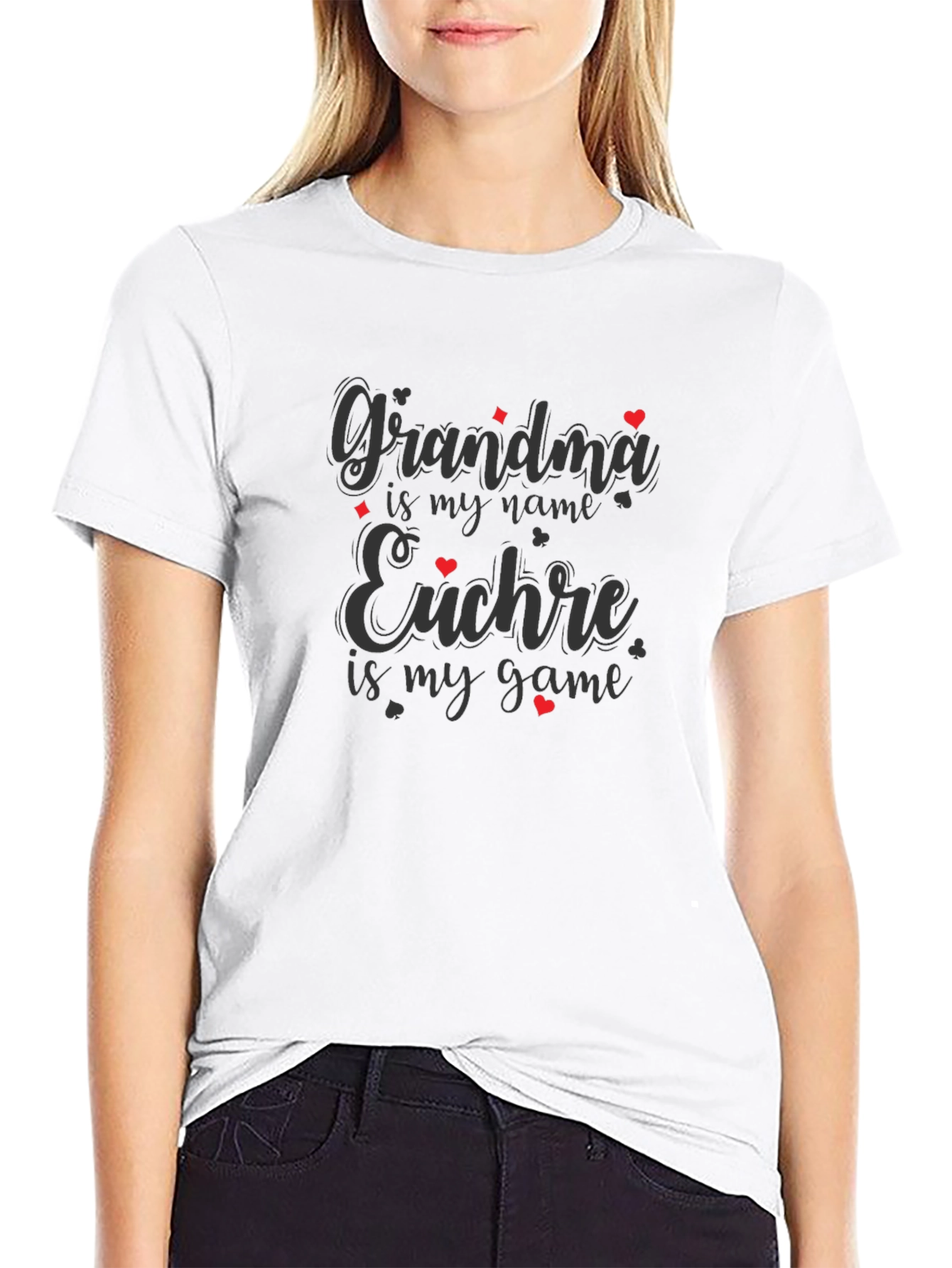 Grandma Euchre Game T-Shirt Black