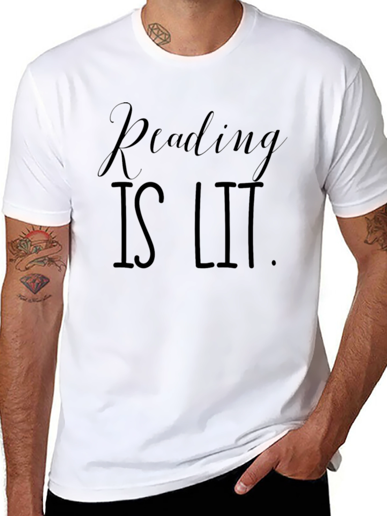 Reading Is Lit Black Graphic Tee