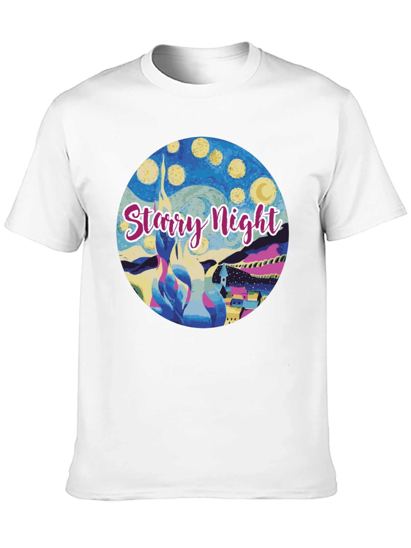 Starry Night Graphic Tee - Artistic Comfort