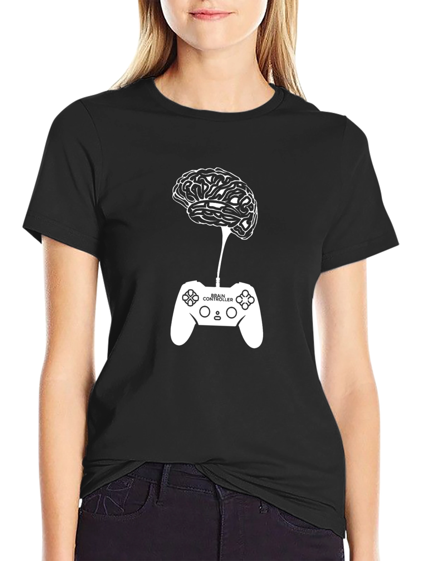 Brain Controlled Gamer T-Shirt - Black Cotton Tee
