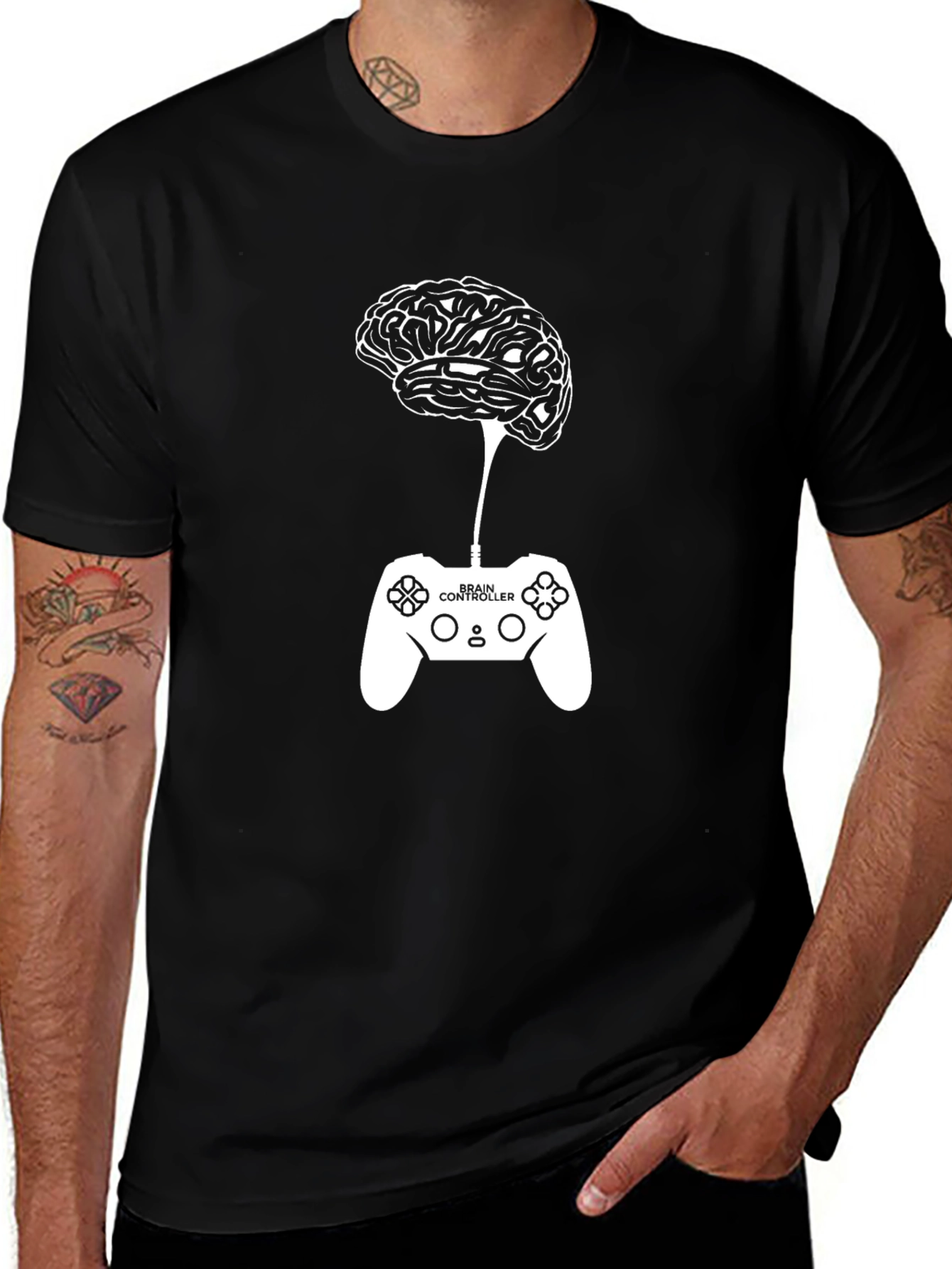 Brain Controlled Gamer T-Shirt - Black Cotton Tee