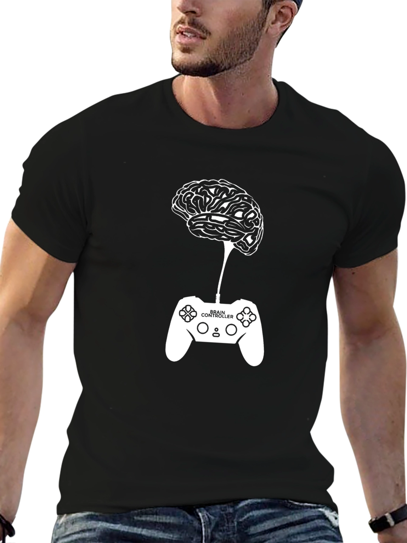 Brain Controlled Gamer T-Shirt - Black Cotton Tee
