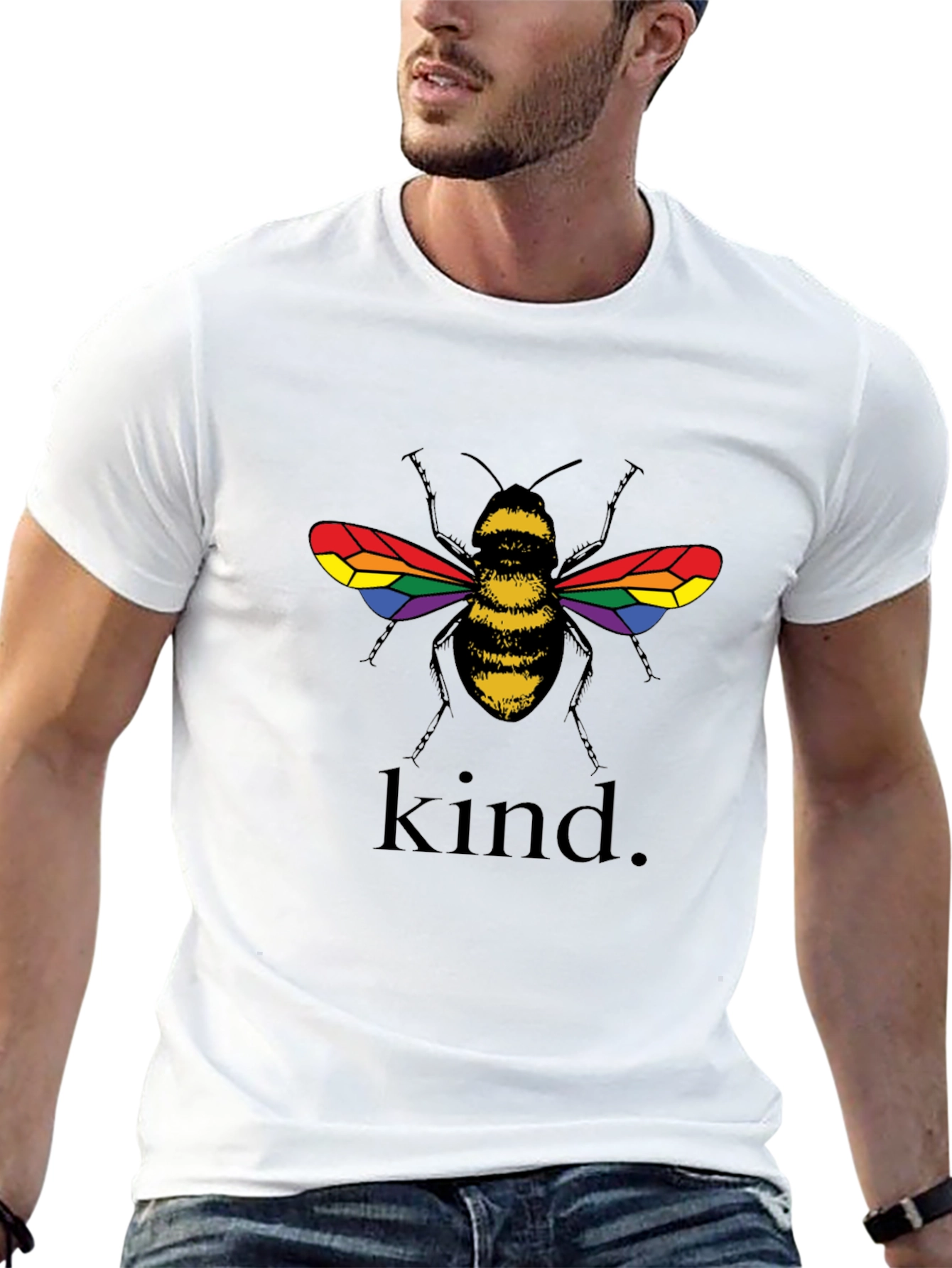 Bee Kind T-Shirt - Rainbow Pride