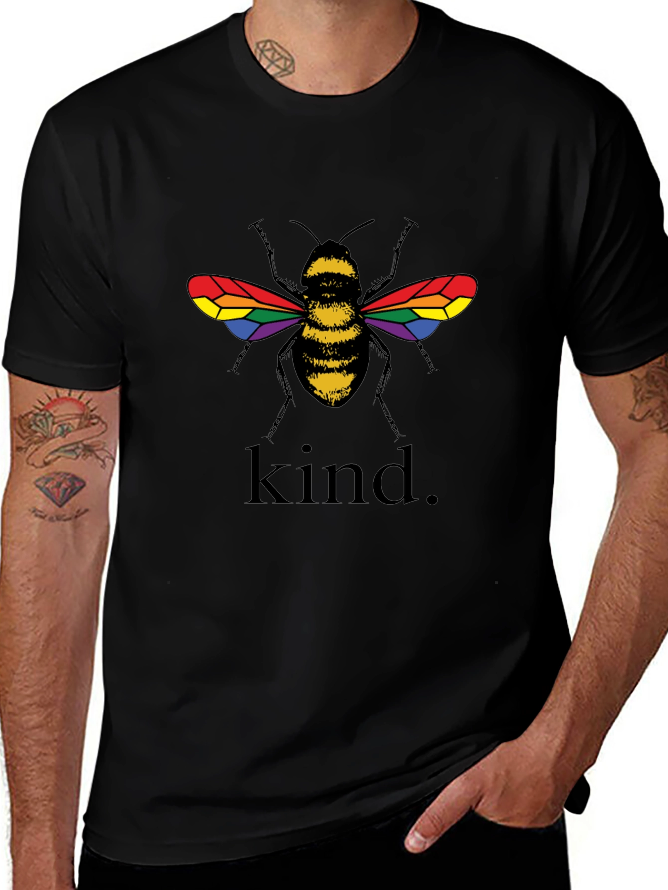Bee Kind T-Shirt - Rainbow Pride