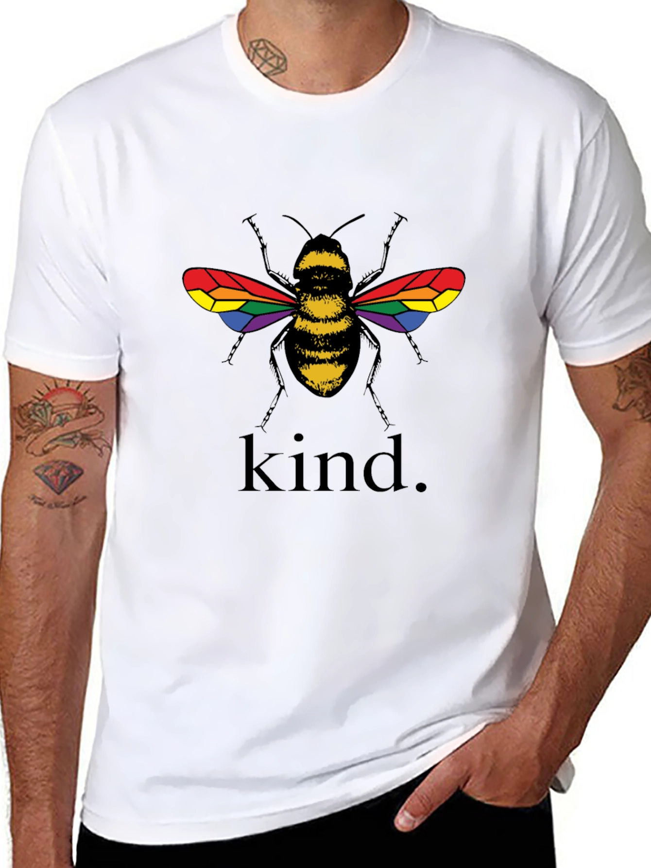 Bee Kind T-Shirt - Rainbow Pride