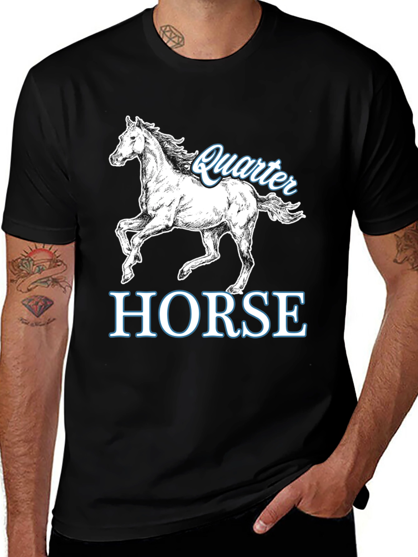 Quarter Horse Graphic T-Shirt - Black