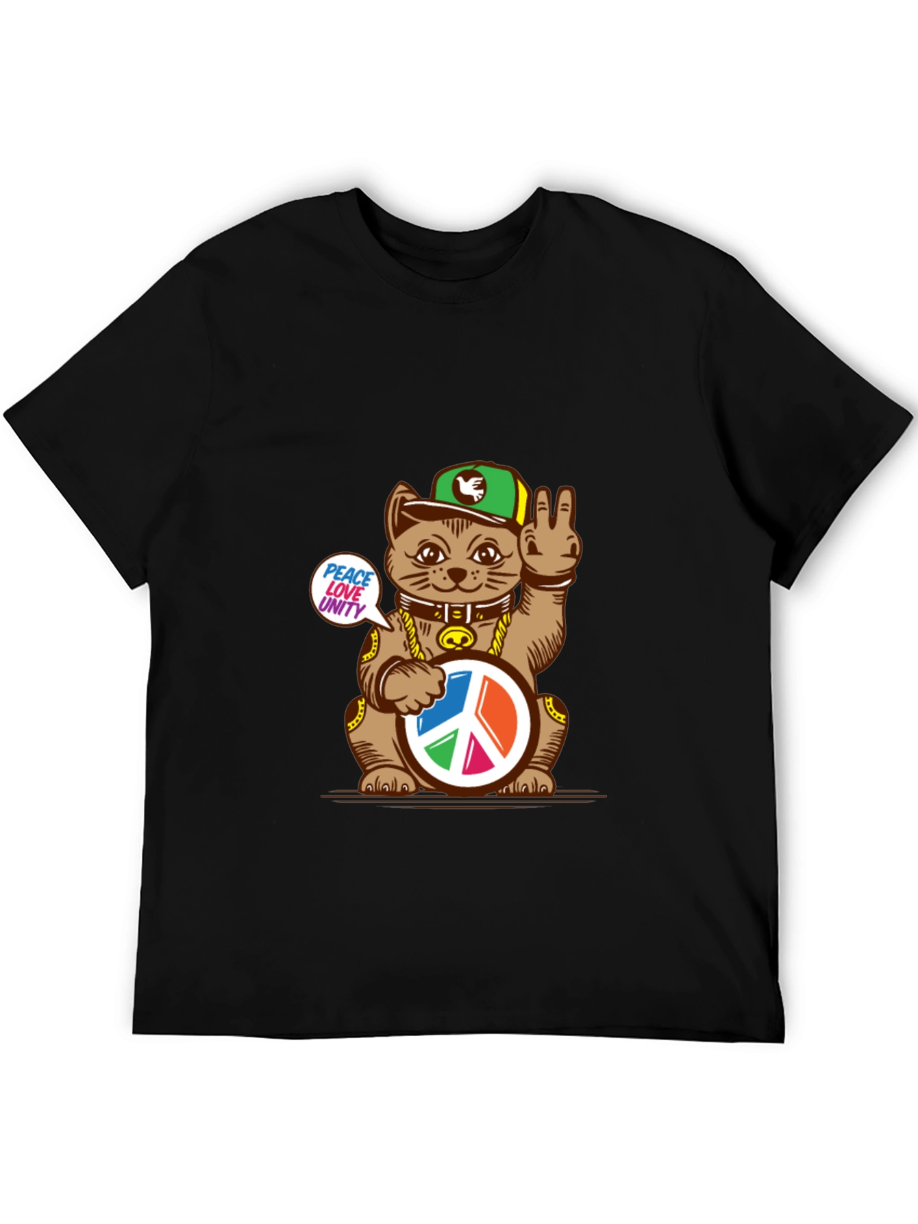Peace Love Unity Lucky Cat T-Shirt