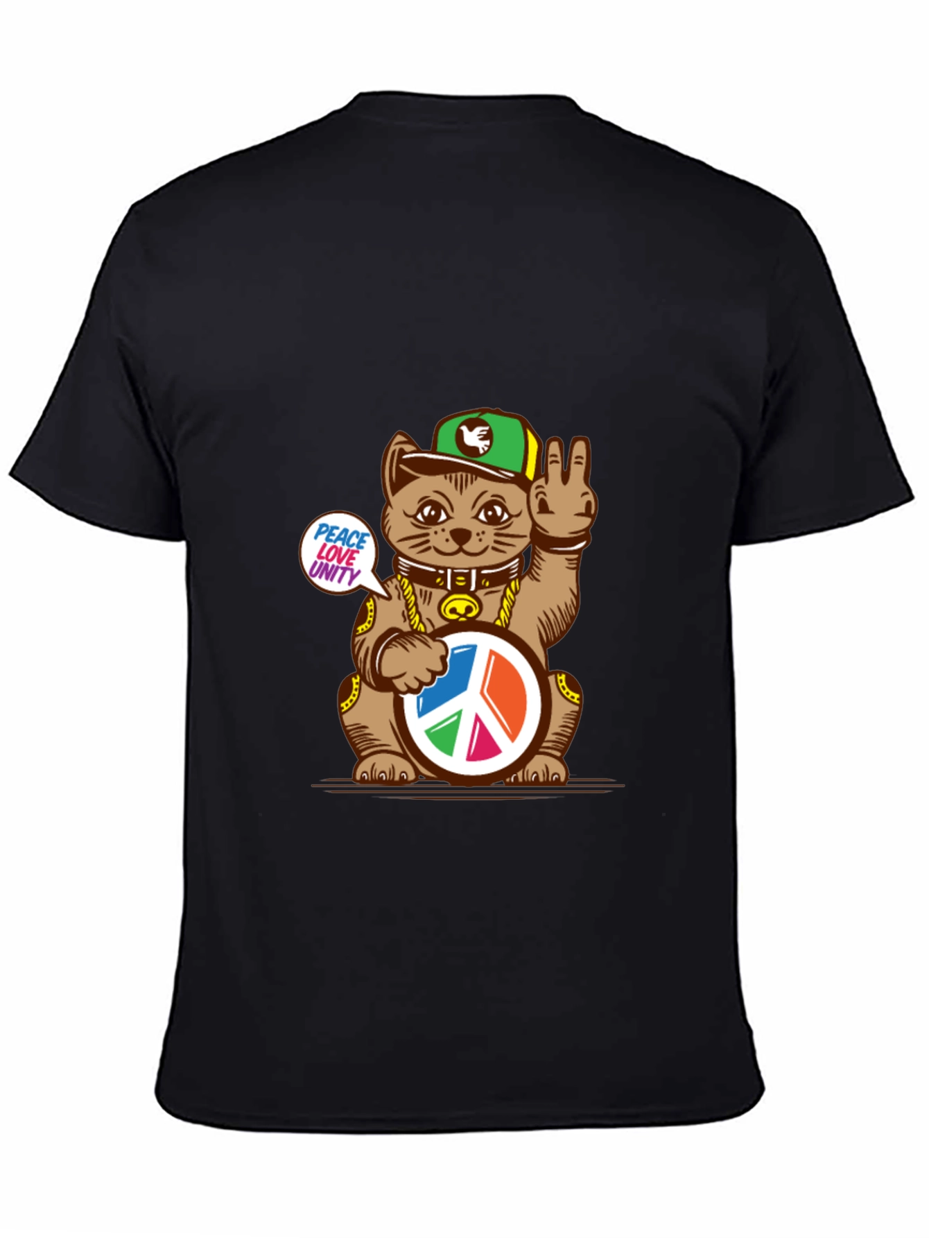 Peace Love Unity Lucky Cat T-Shirt