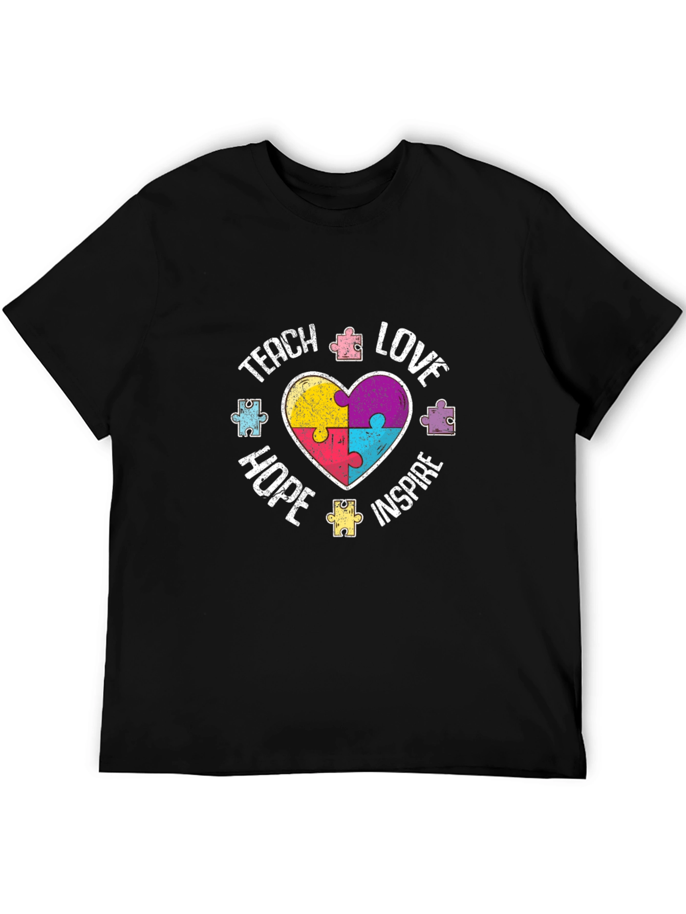 Teach Love Hope Inspire Autism Awareness T-Shirt