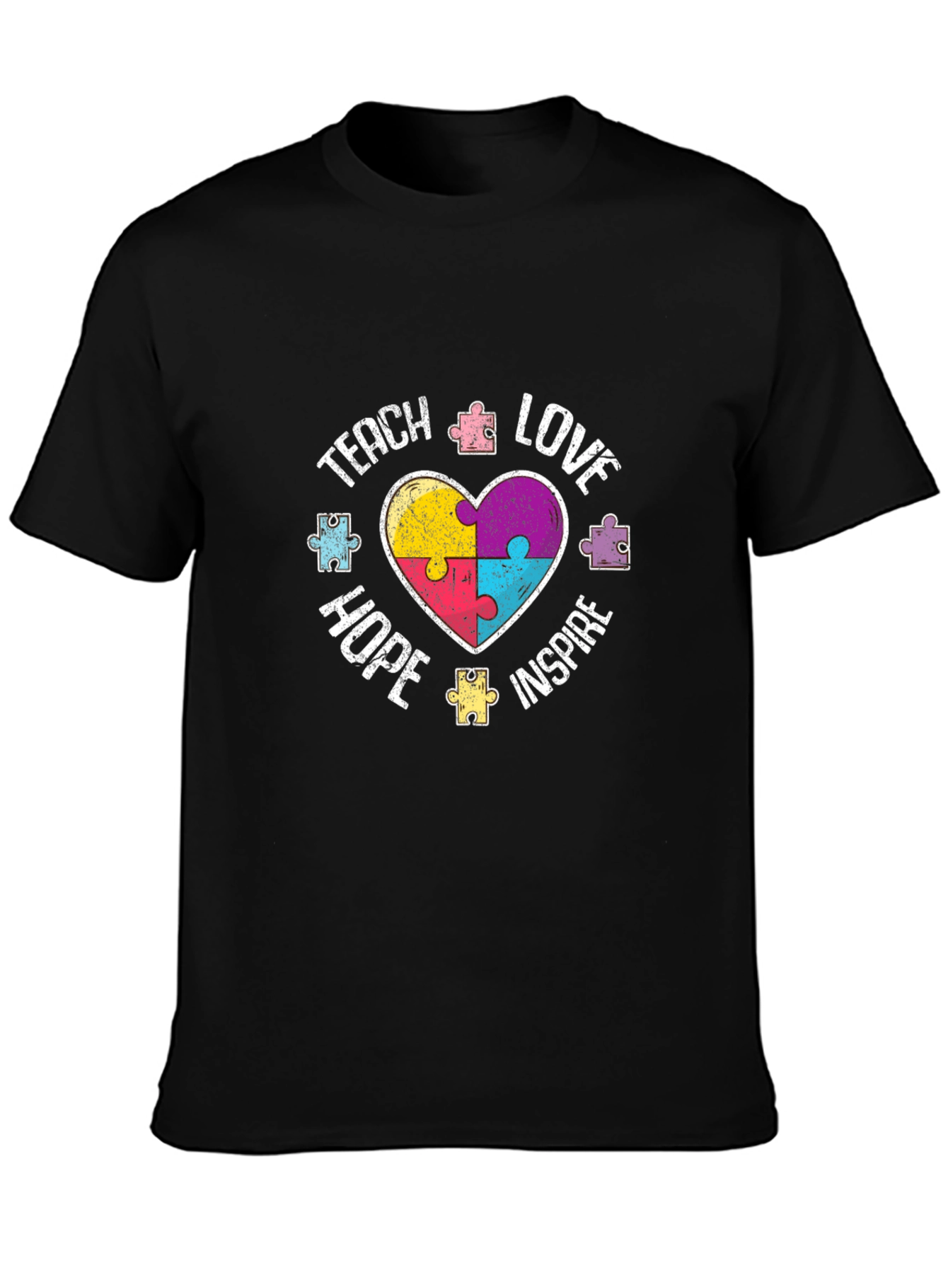 Teach Love Hope Inspire Autism Awareness T-Shirt