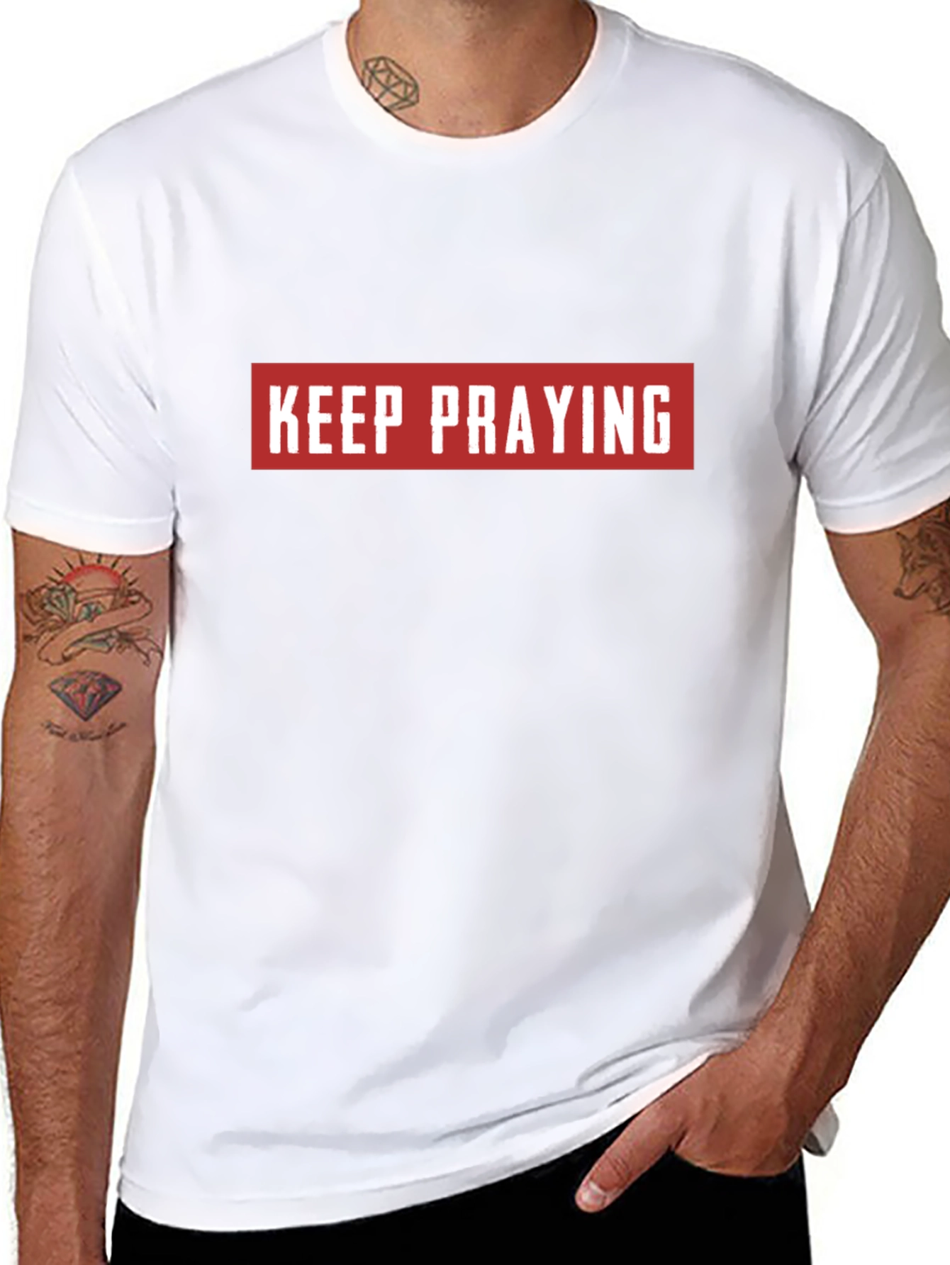 Keep Praying Graphic Tee - Black T-Shirt