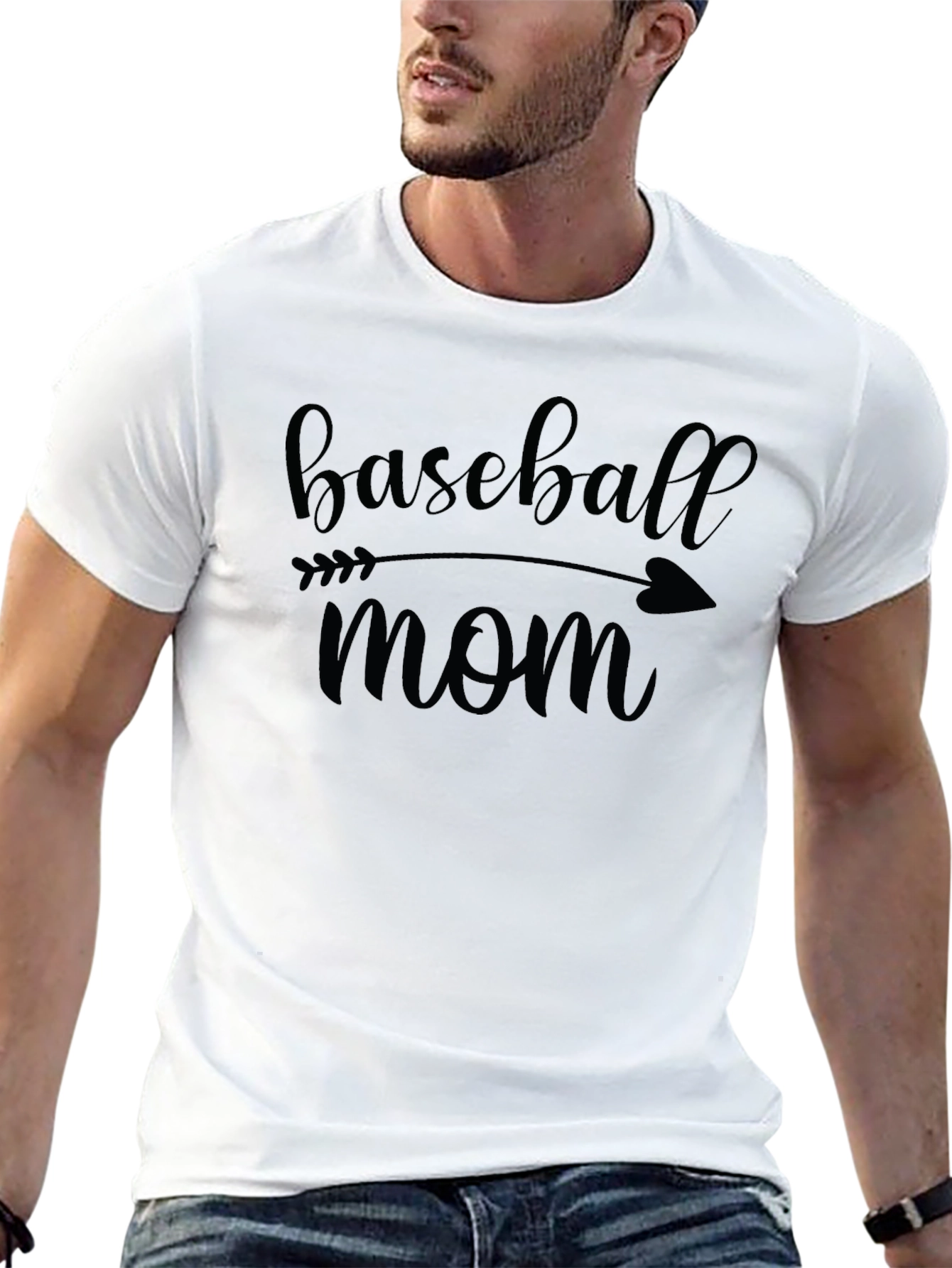 Baseball Mom Graphic T-Shirt - Trendy Casual Tee