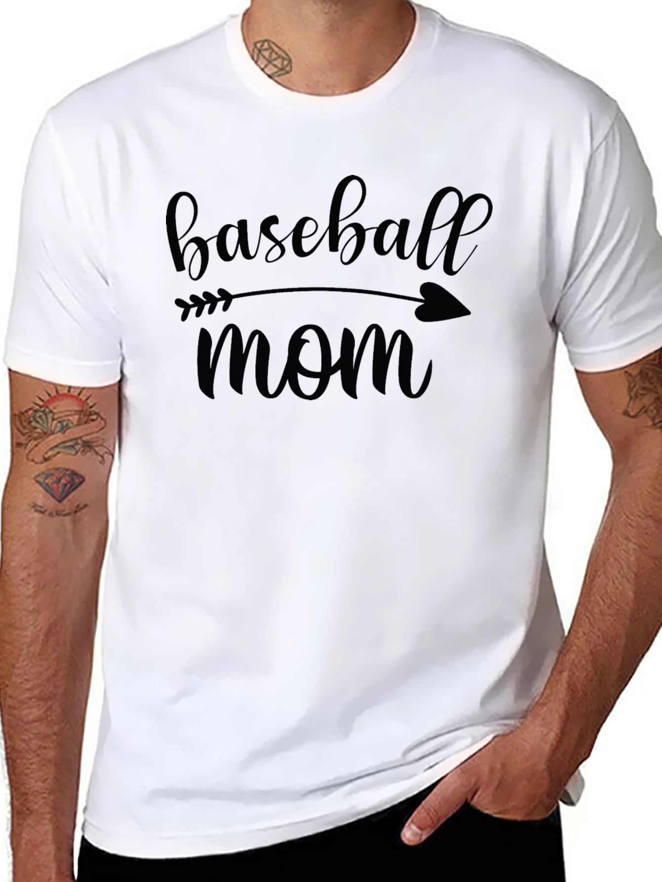 Baseball Mom Graphic T-Shirt - Trendy Casual Tee