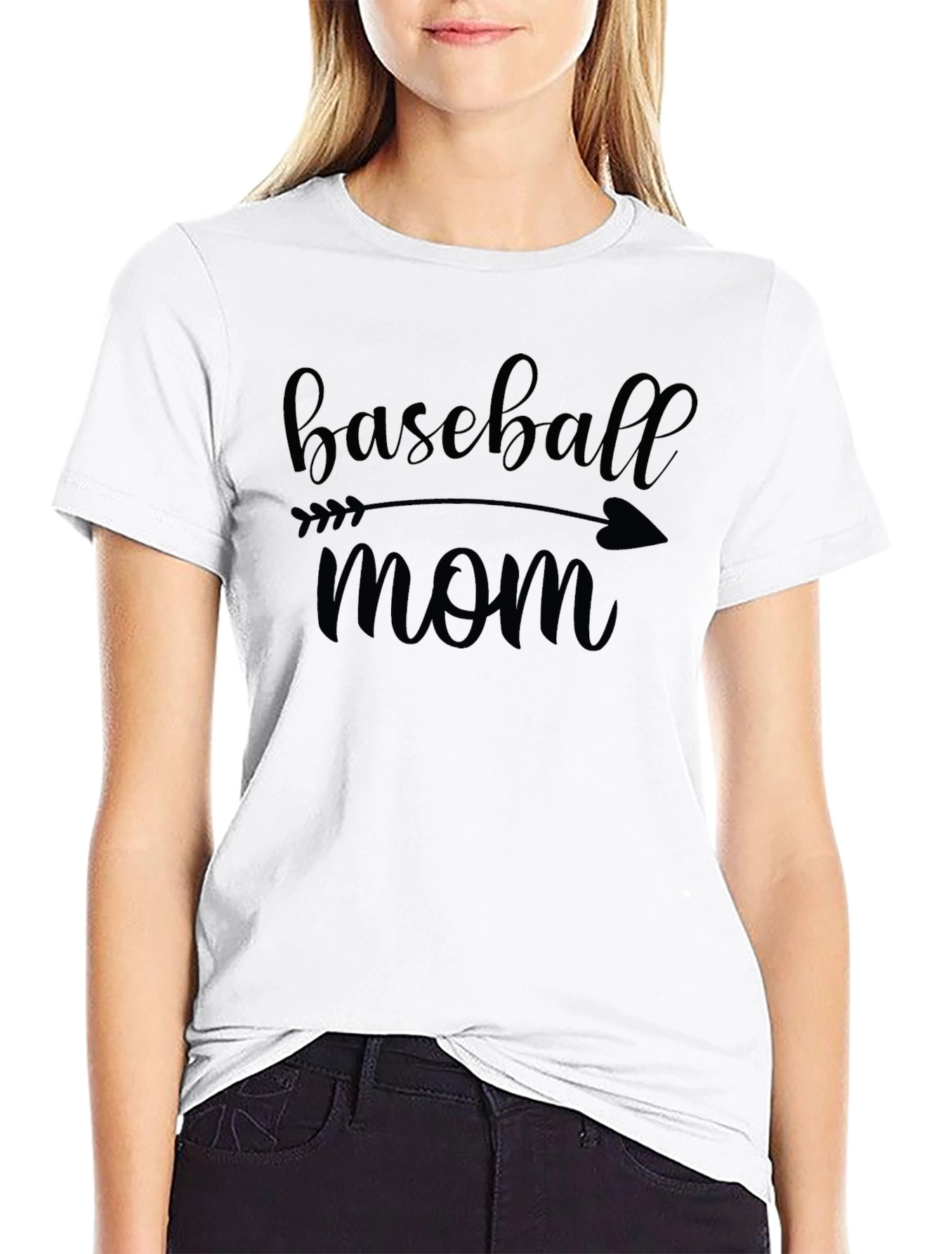 Baseball Mom Graphic T-Shirt - Trendy Casual Tee