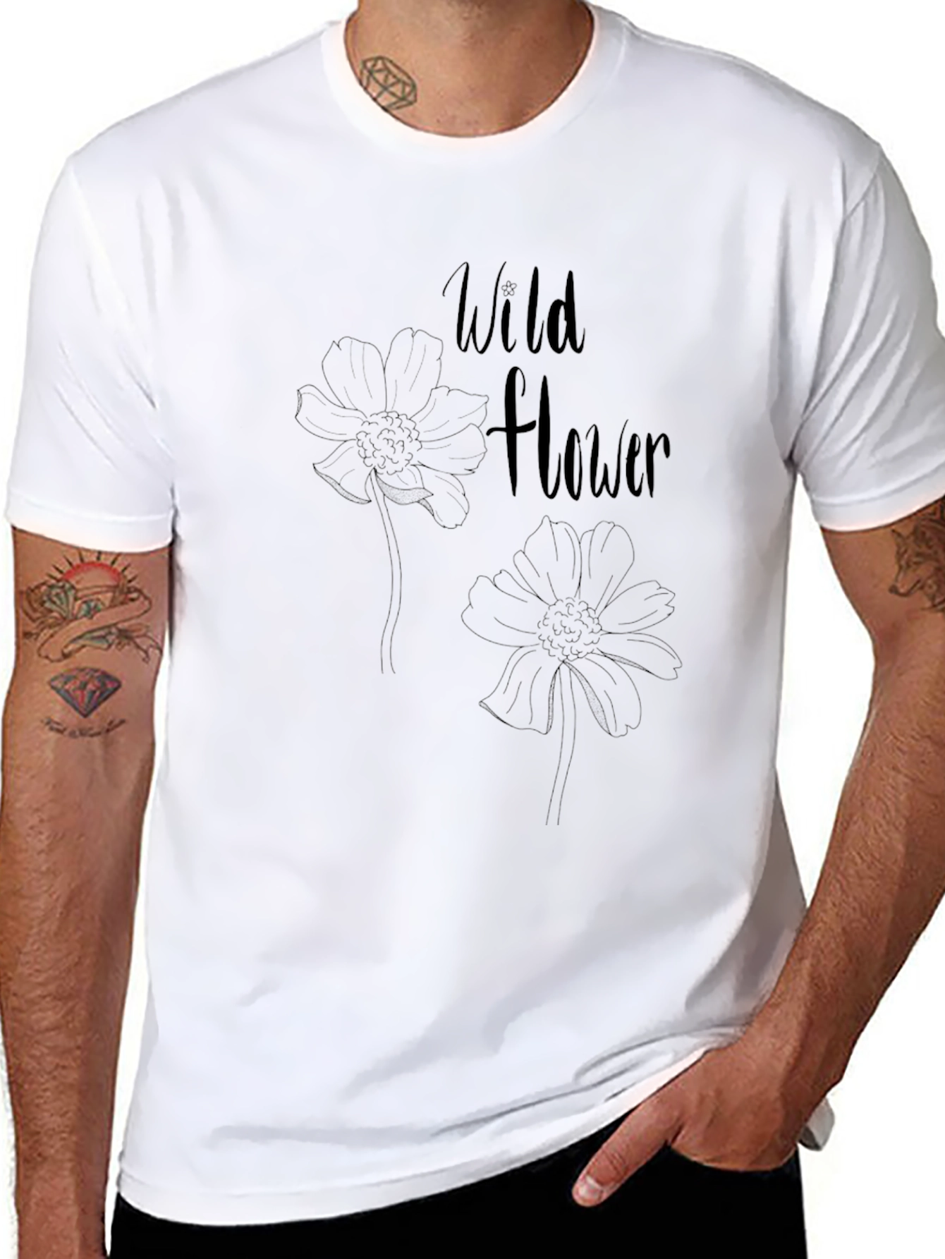 Wildflower Graphic Tee - Black