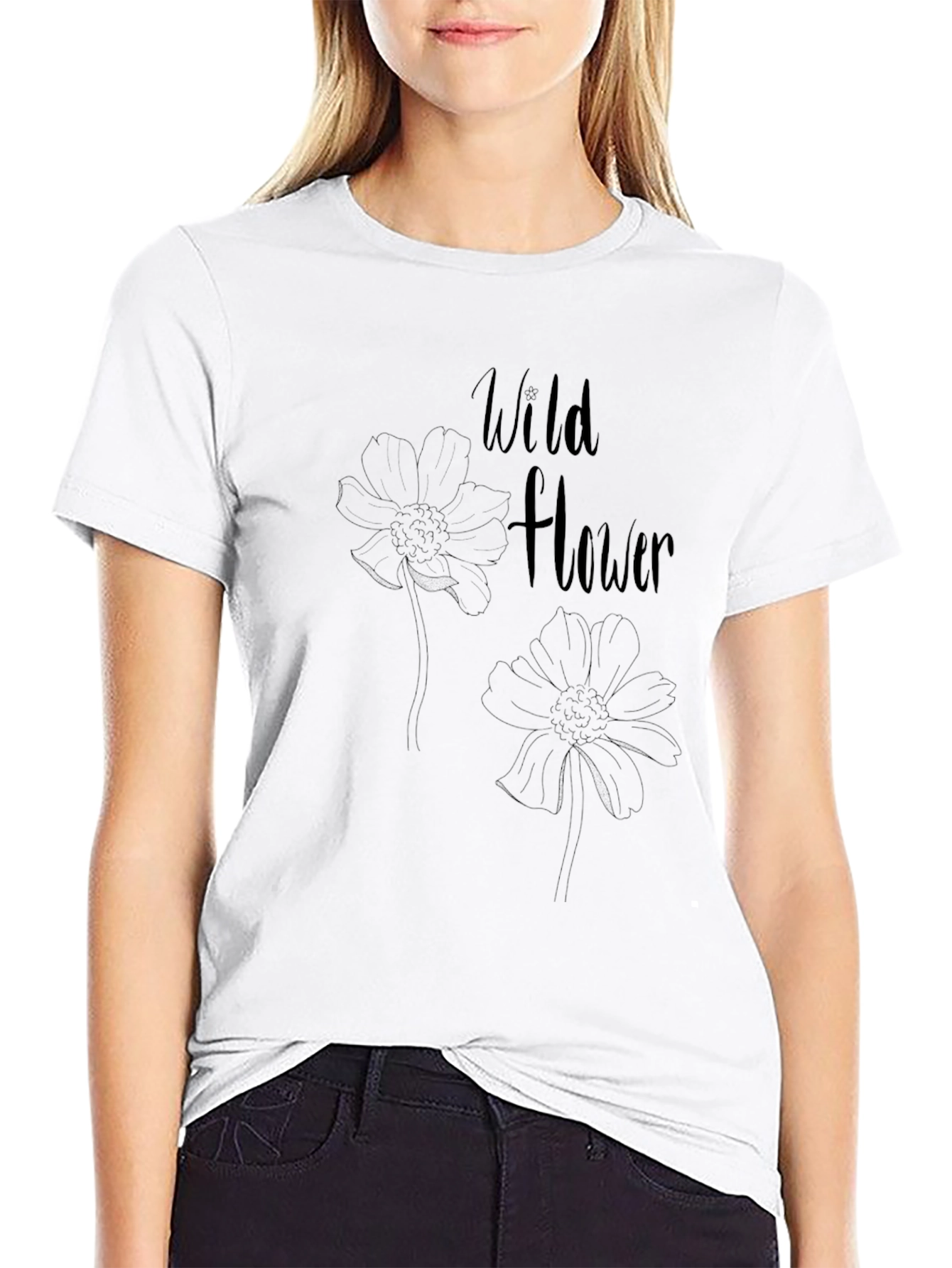 Wildflower Graphic Tee - Black