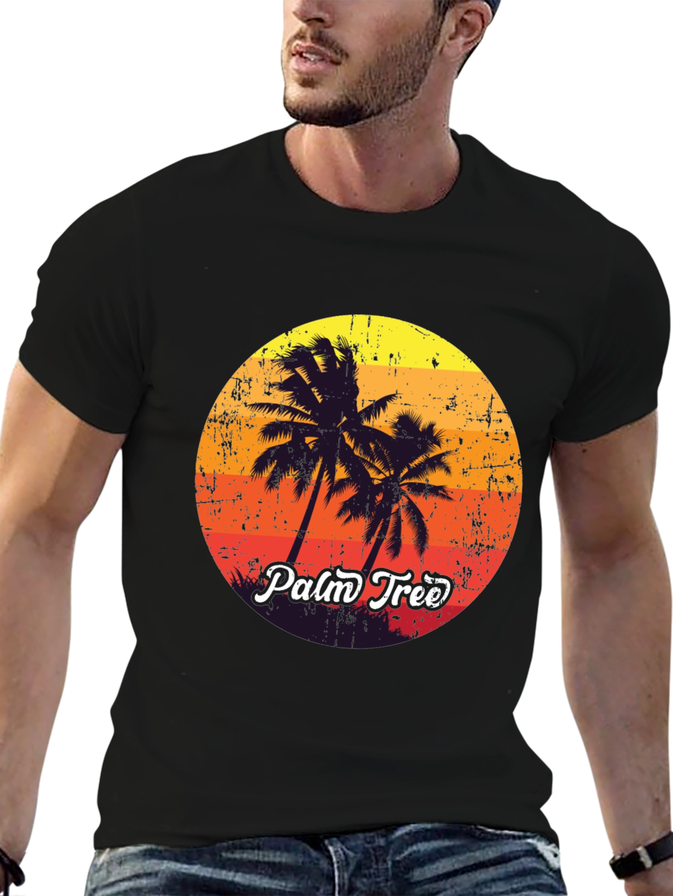 Retro Palm Tree Graphic Tee
