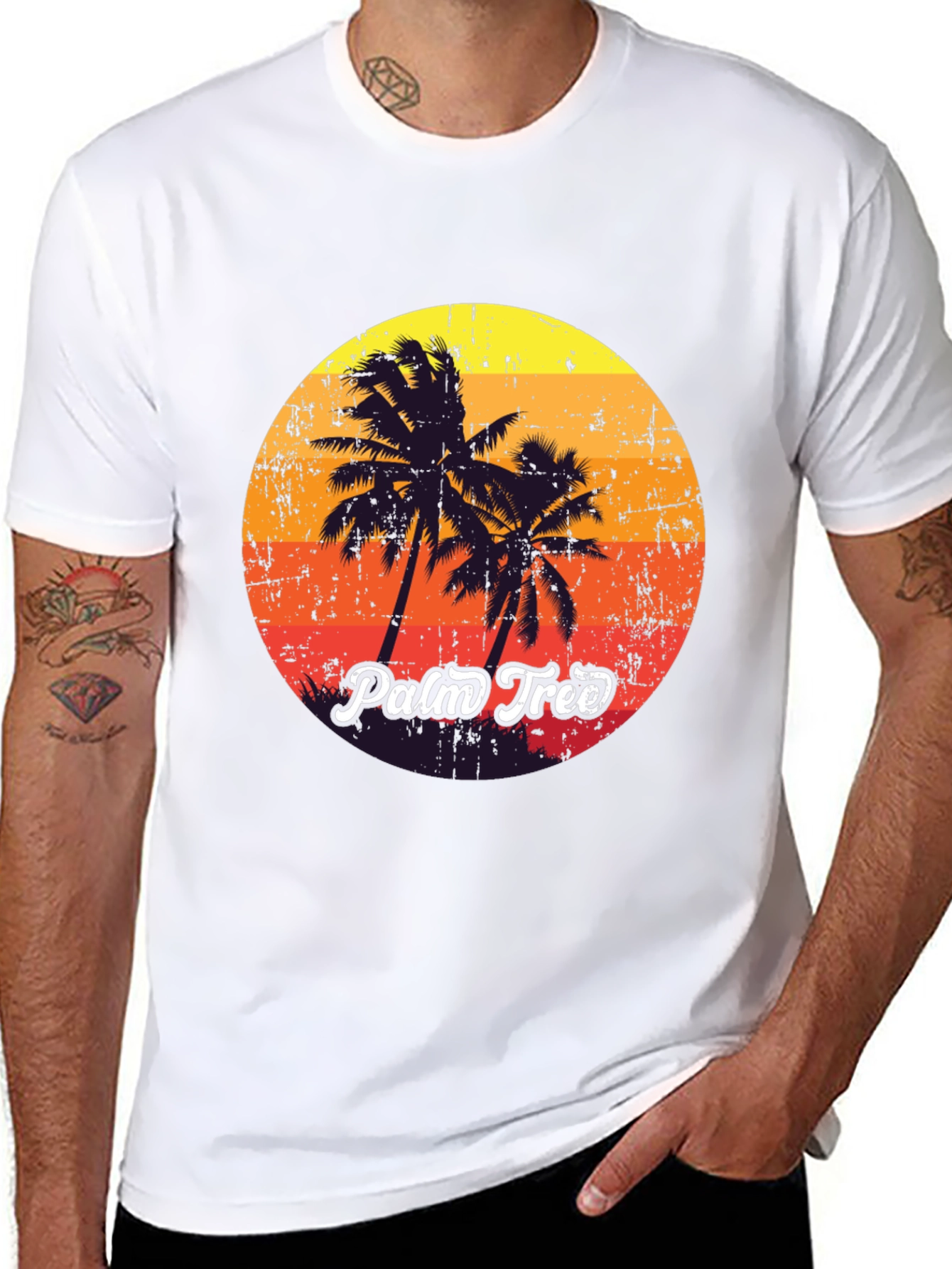 Retro Palm Tree Graphic Tee